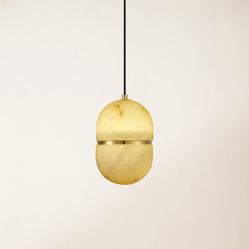 Hecate Alabaster Modern Pendant 5.5''D