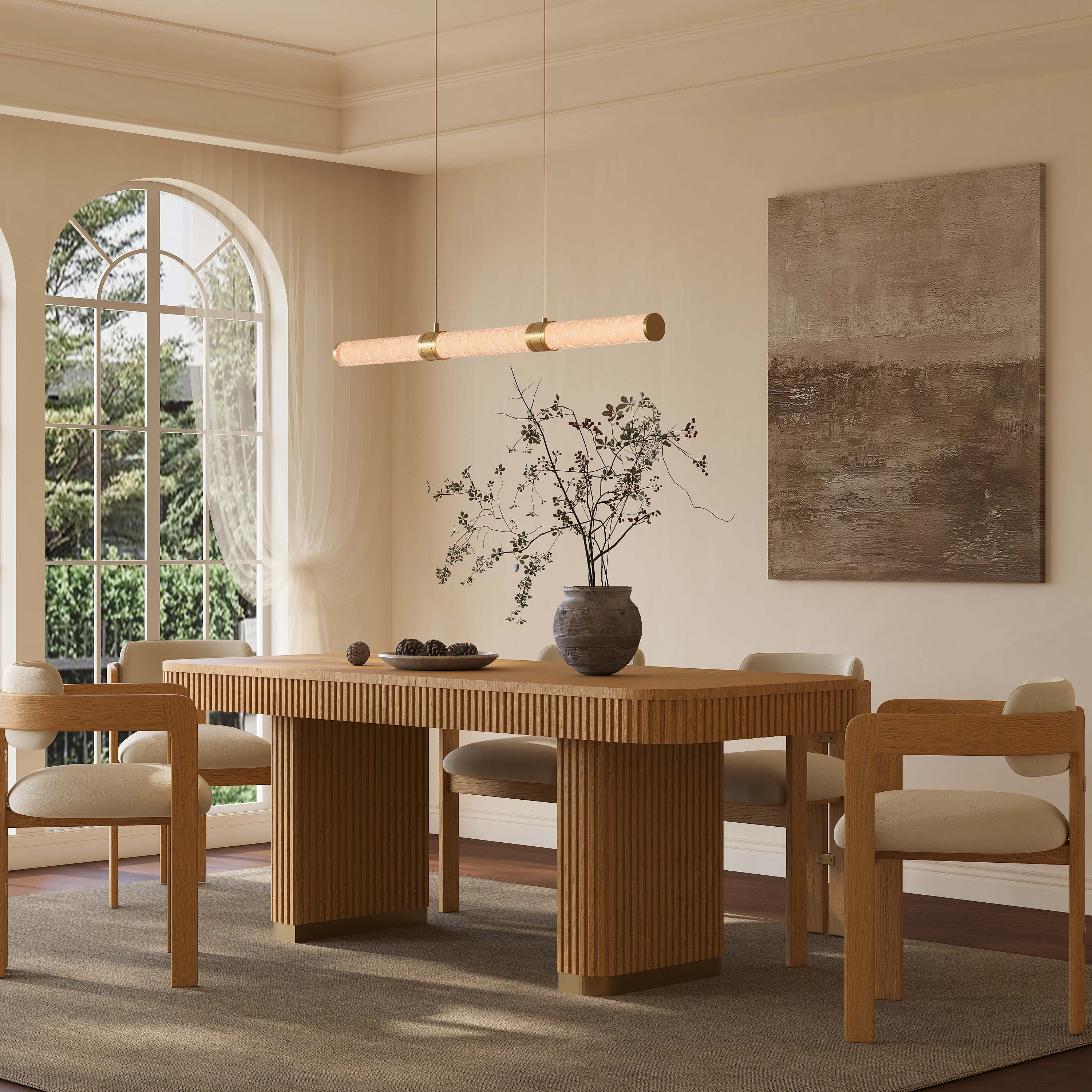 Hollin Rectangle Dining Table 63" Extend 78.7"