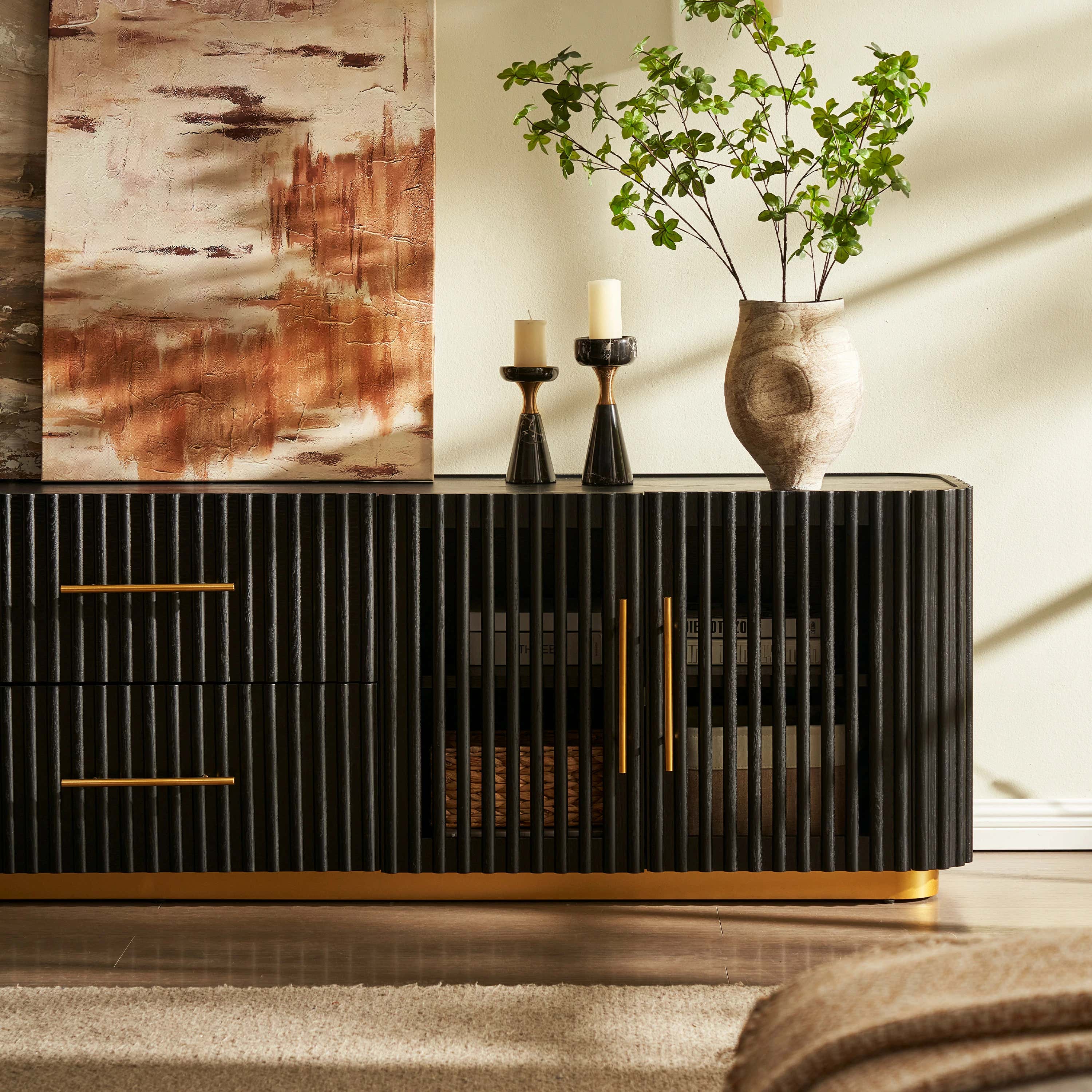 Holton Oak Media Console 94"W