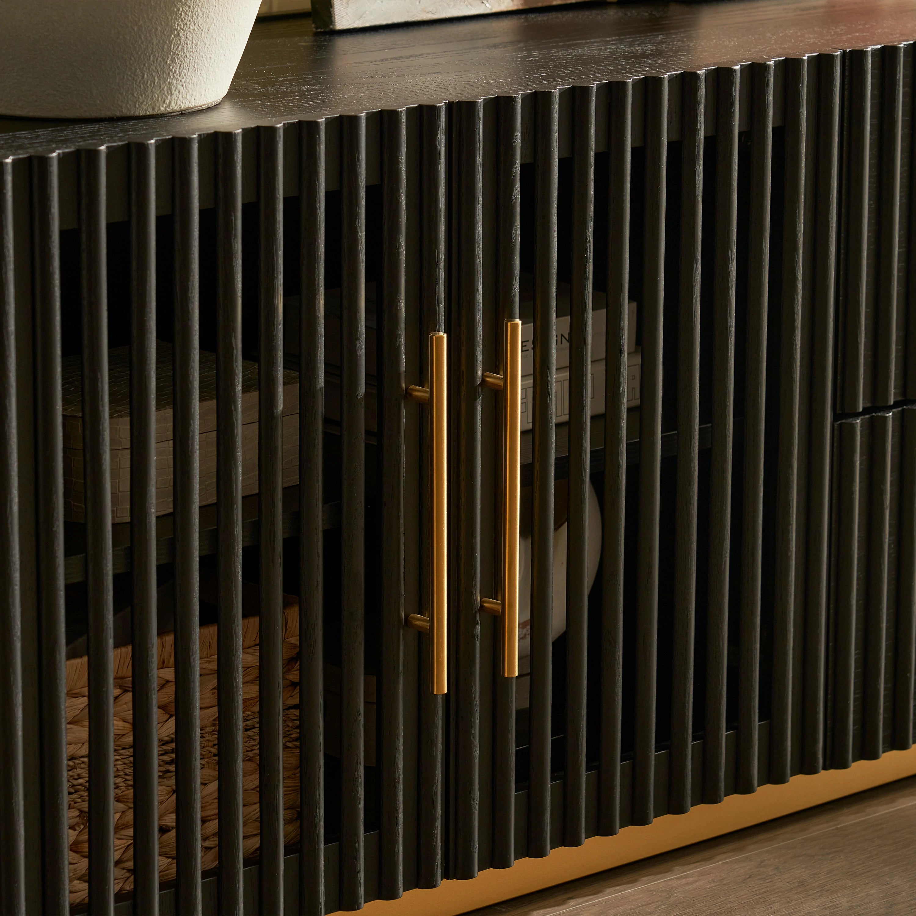 Holton Oak Media Console And Sideboard Set