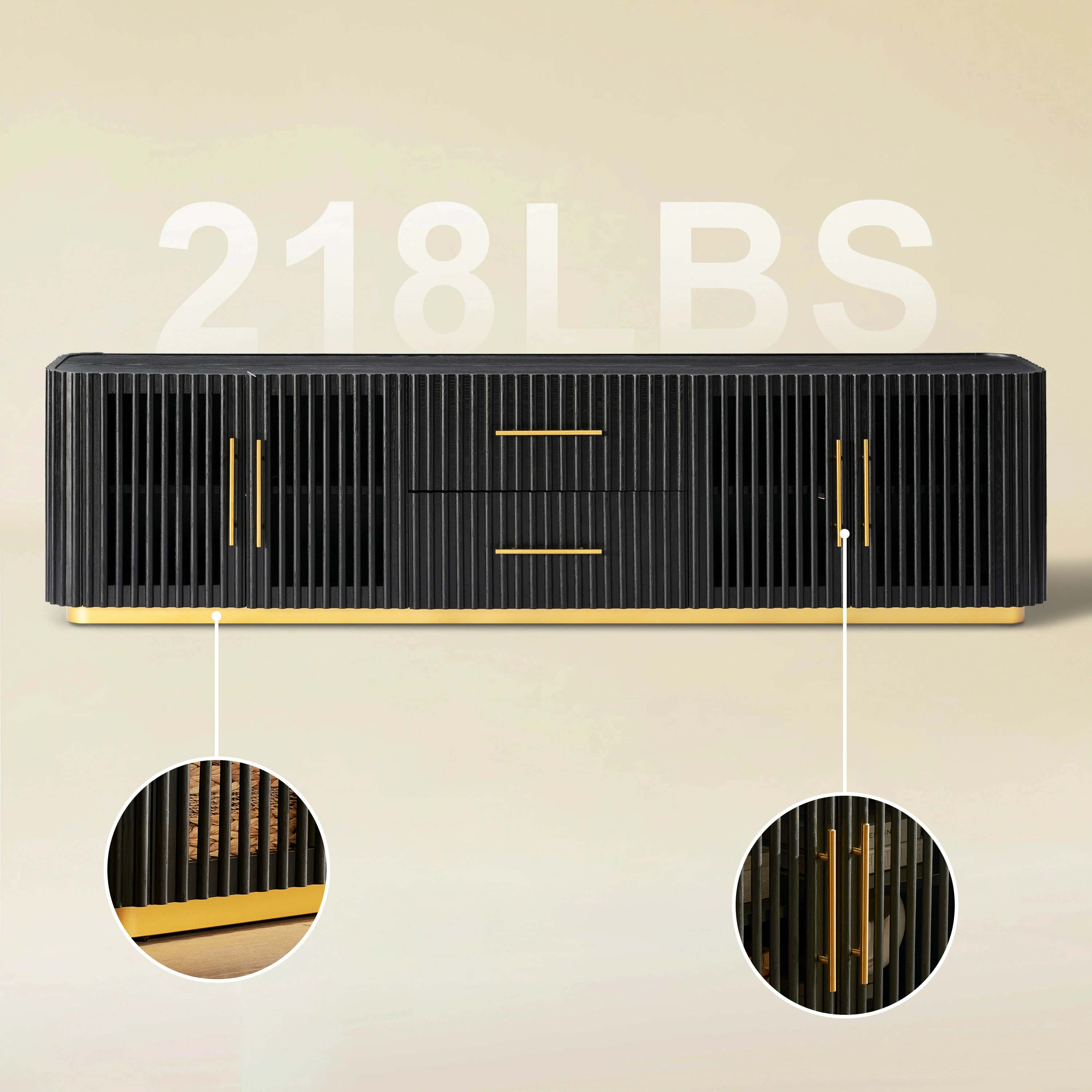 Holton Oak Media Console 94"W