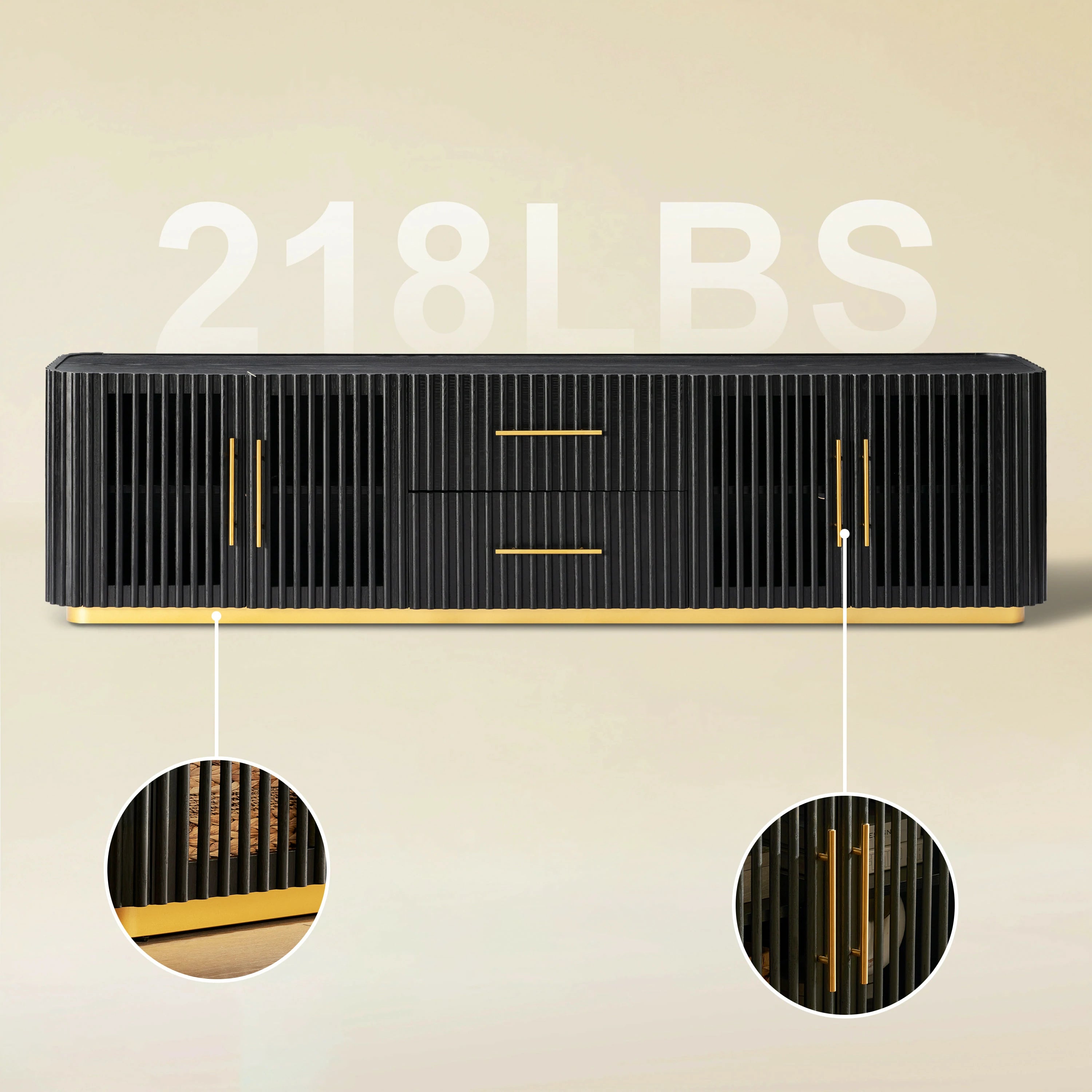 Holton Oak Media Console 94"W