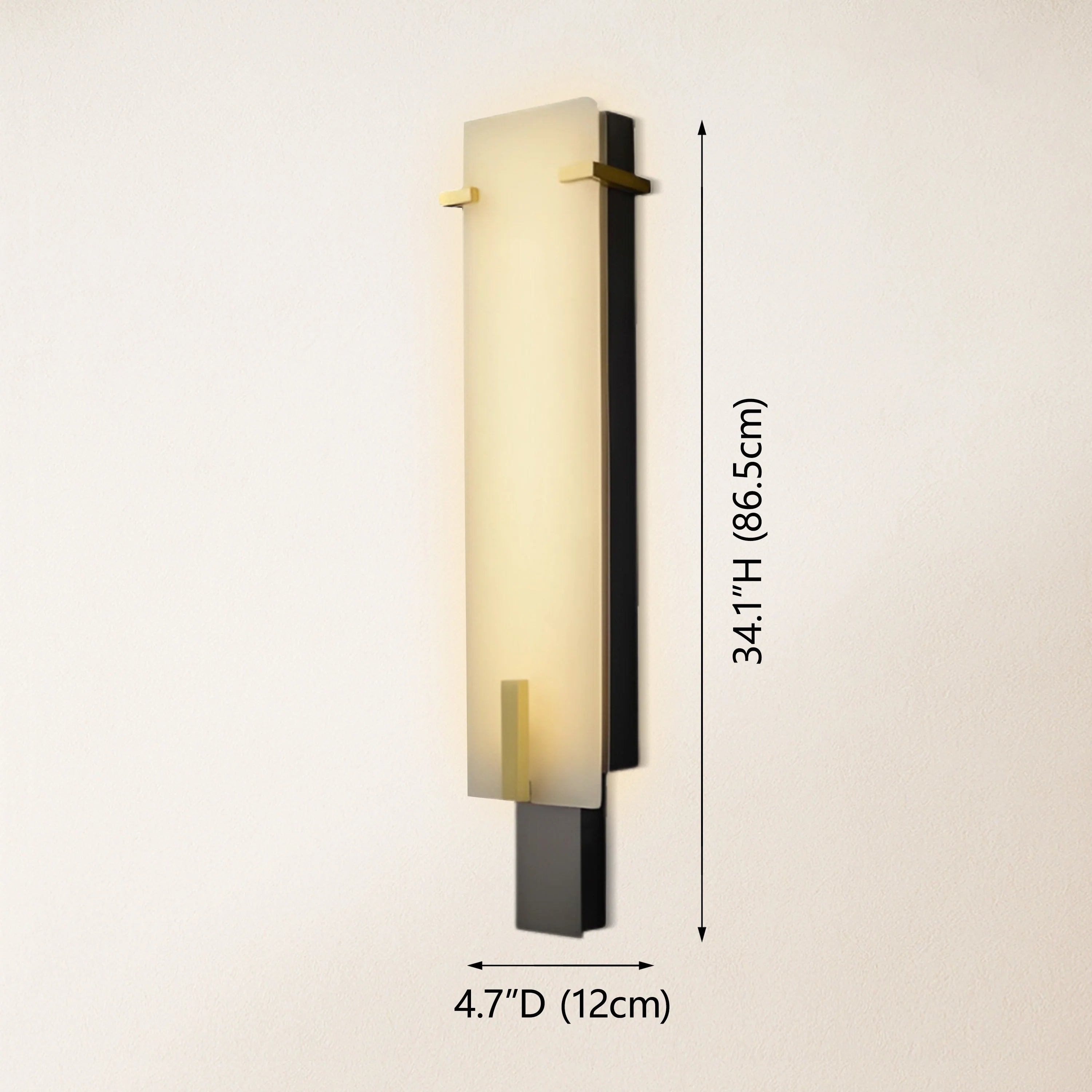 Janina Stable Alabaster Personality Wall Sconce 34.1"H