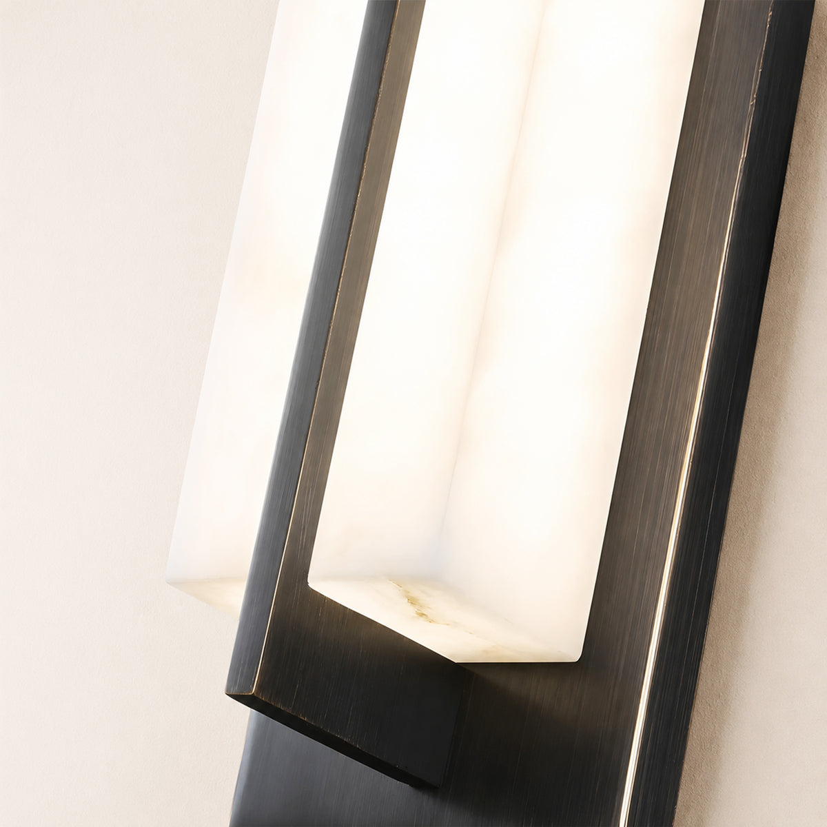 Caelum Alabaster Cuboid Wall Sconce
