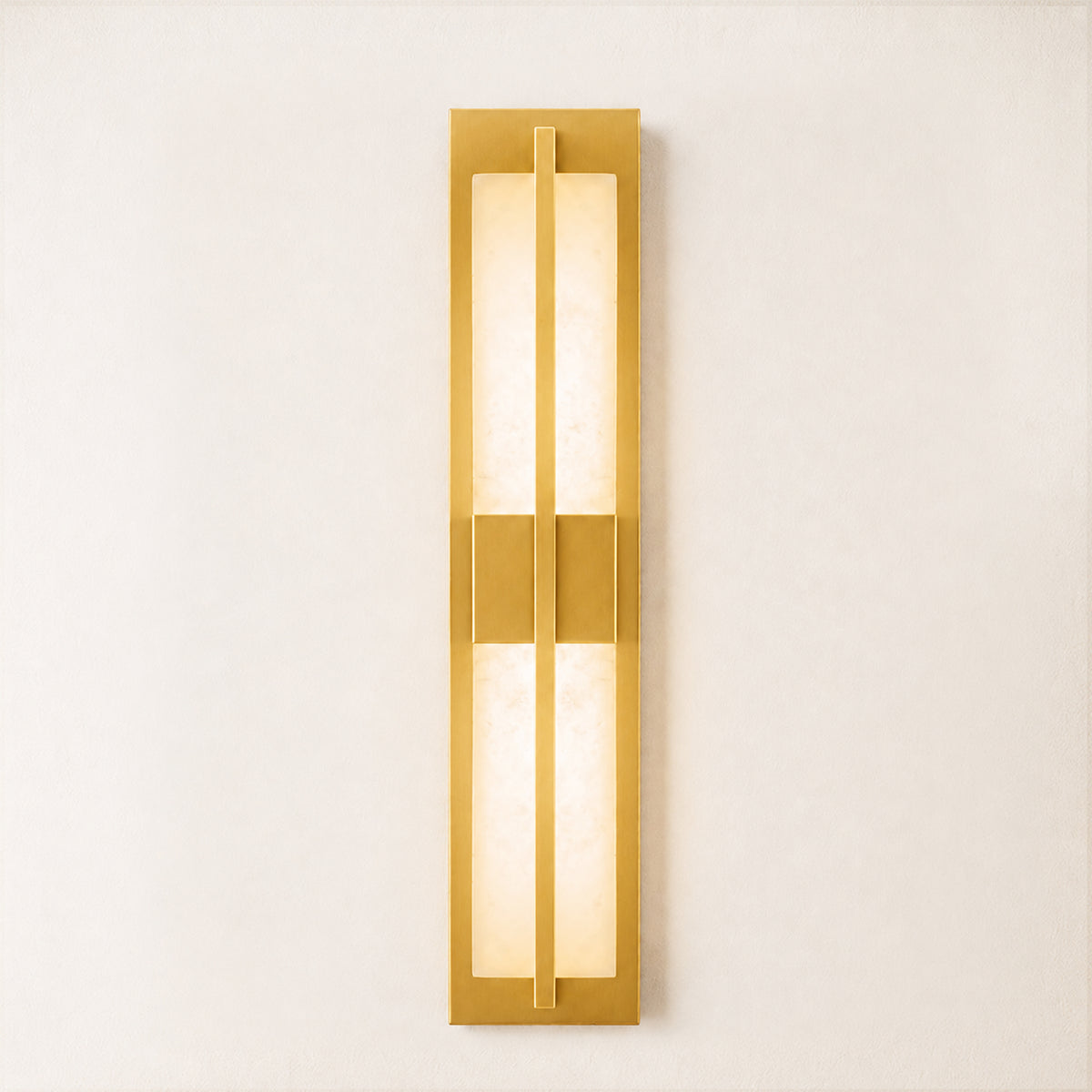 Caelum Alabaster Cuboid Wall Sconce
