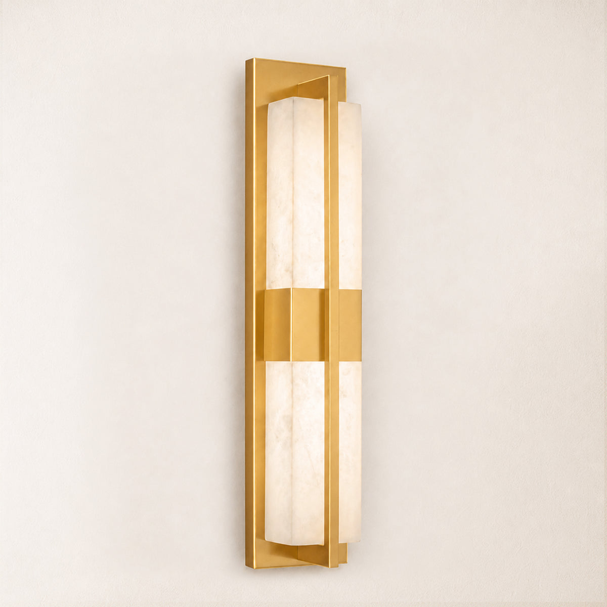 Caelum Alabaster Cuboid Wall Sconce