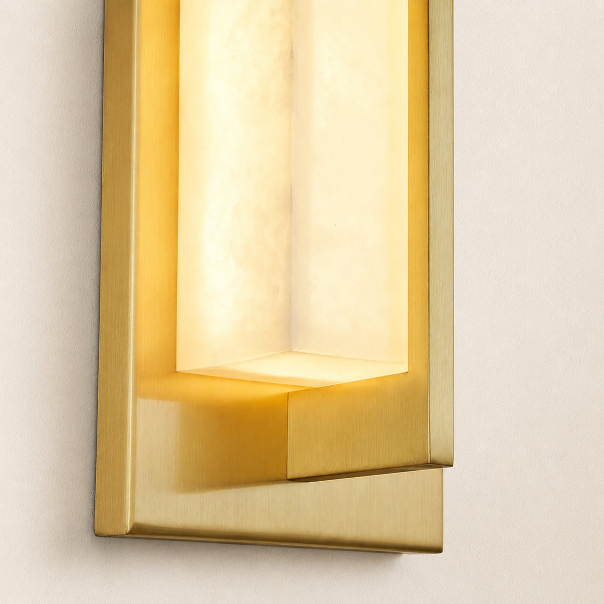 Caelum Alabaster Cuboid Wall Sconce