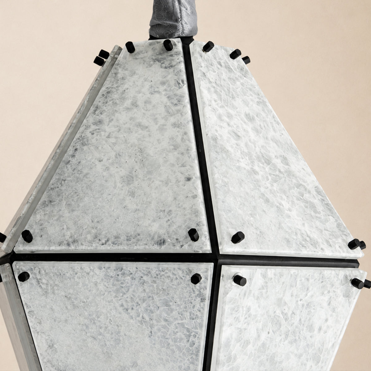 Pietra Blue Marble Lantern Pendant 13.7"D