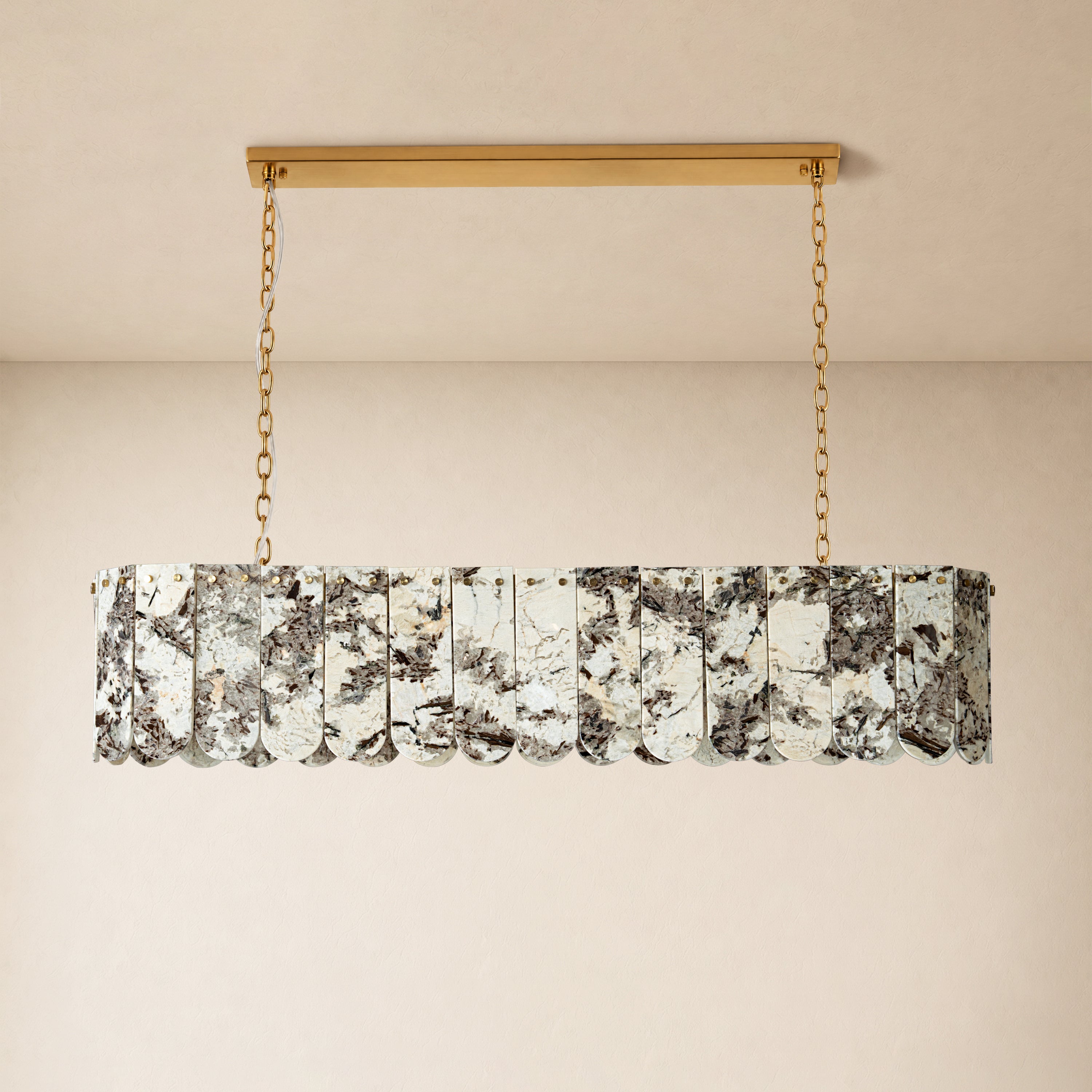 Pietra Quartzite Linear Panel Chandelier 35.4"W