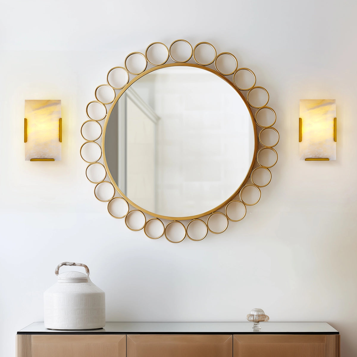 Maris Alabaster Wall Sconce 10"H