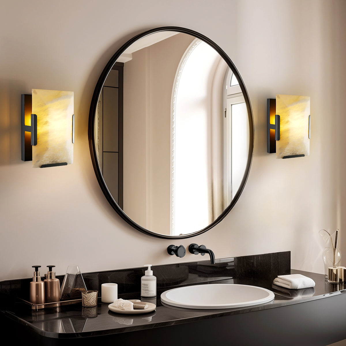 Maris Alabaster Wall Sconce 10"H