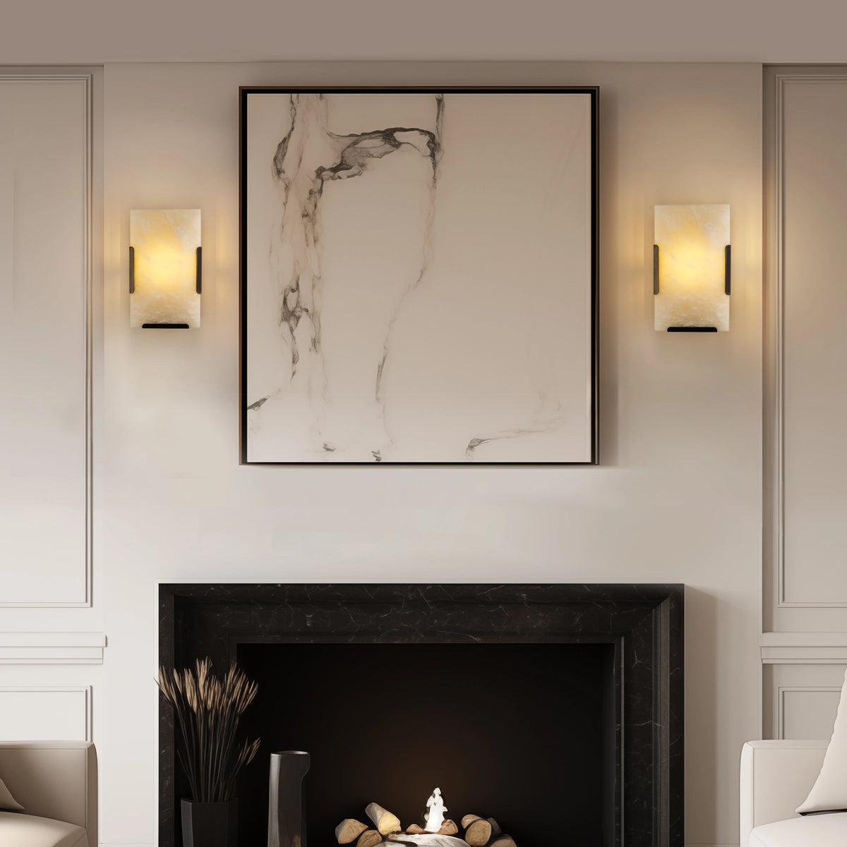 Maris Alabaster Wall Sconce 10"H