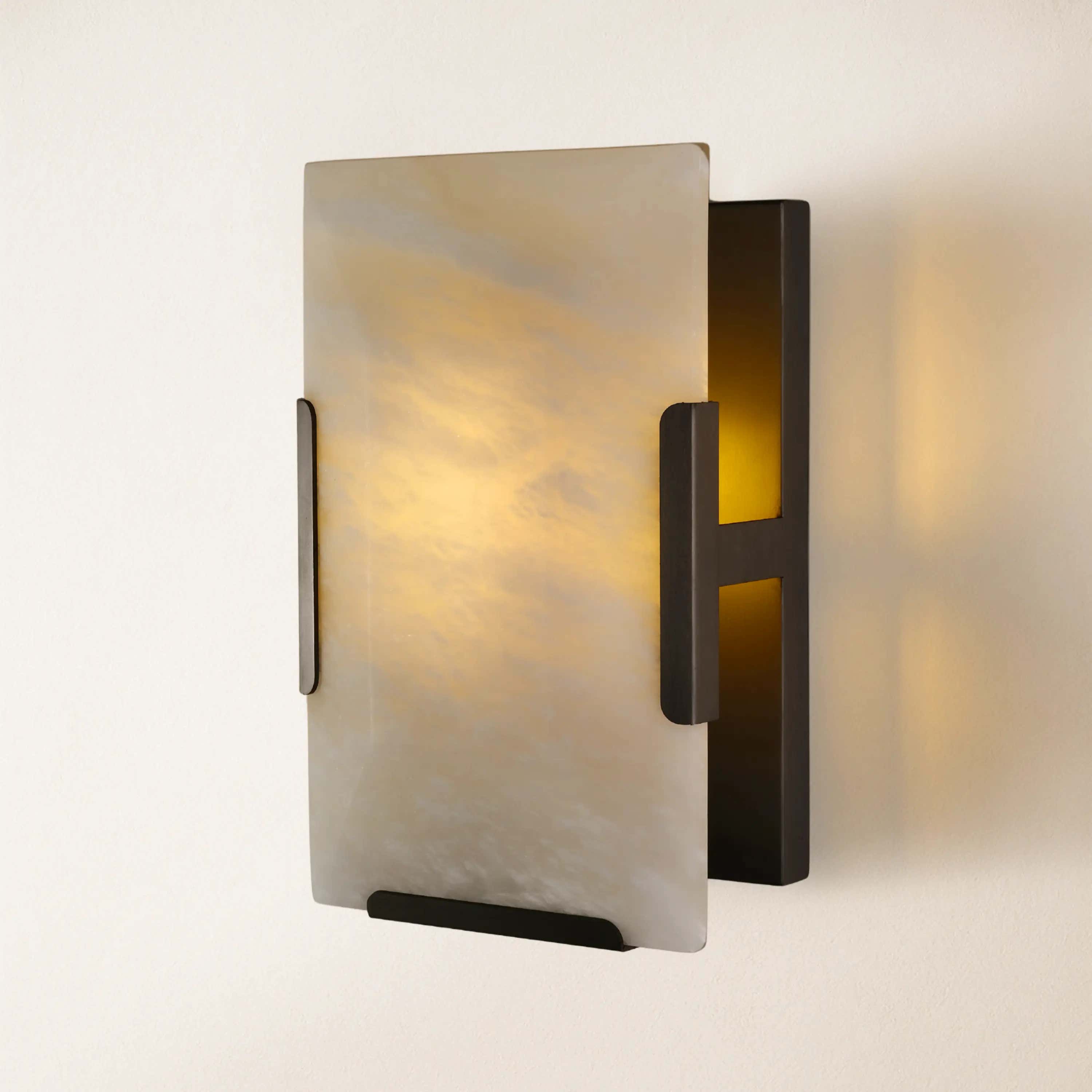 Maris Alabaster Wall Sconce 10"H