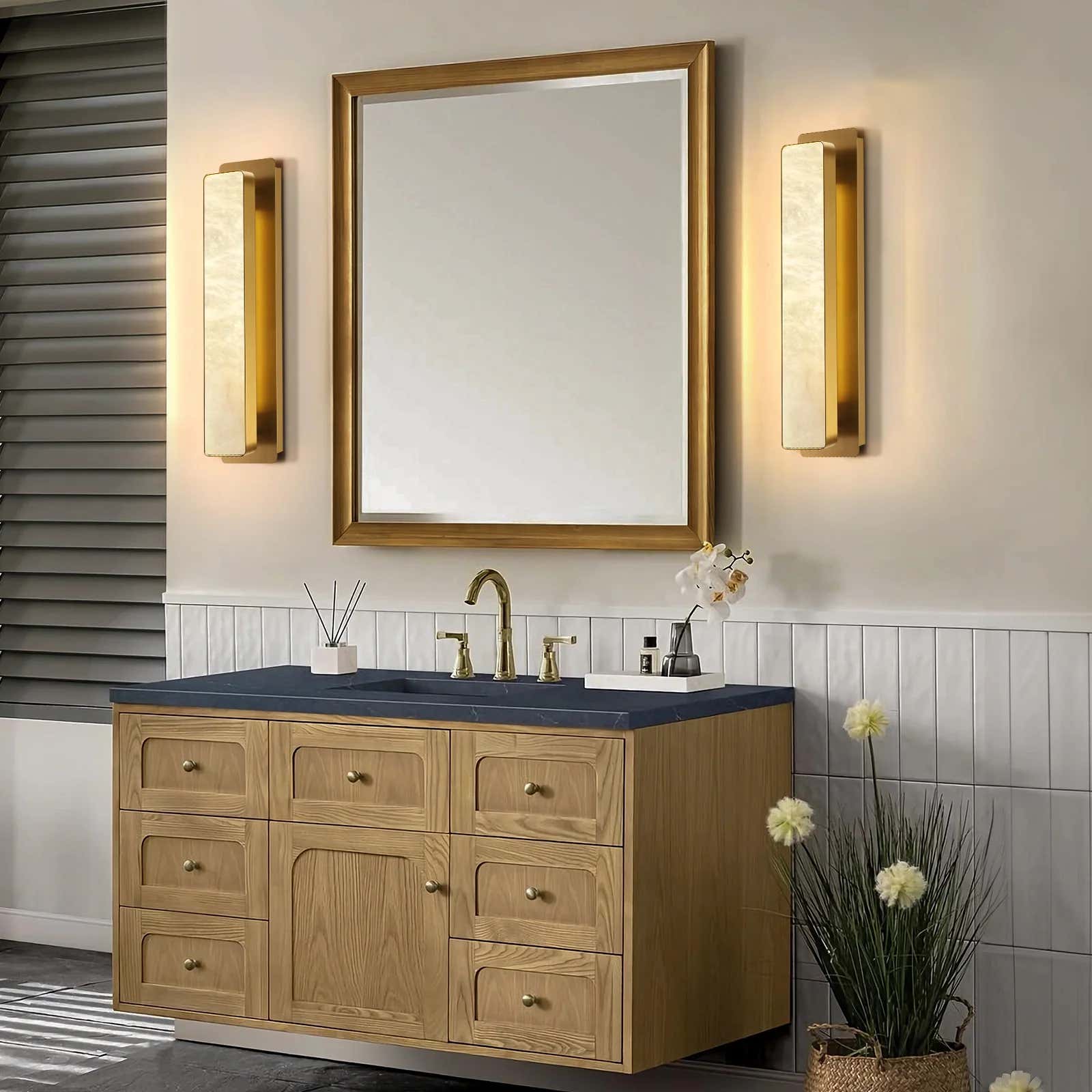 Mintreux Alabaster Wall Sconces 20"H