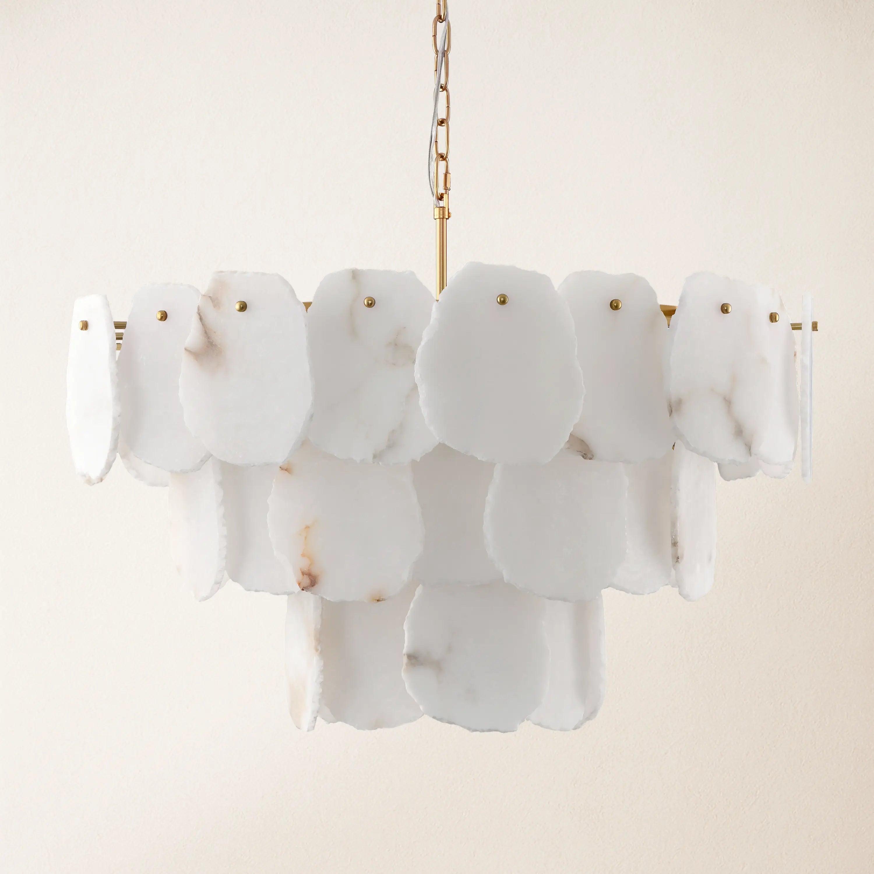 Moira Alabaster Multi-Tier Round Chandelier 32"D