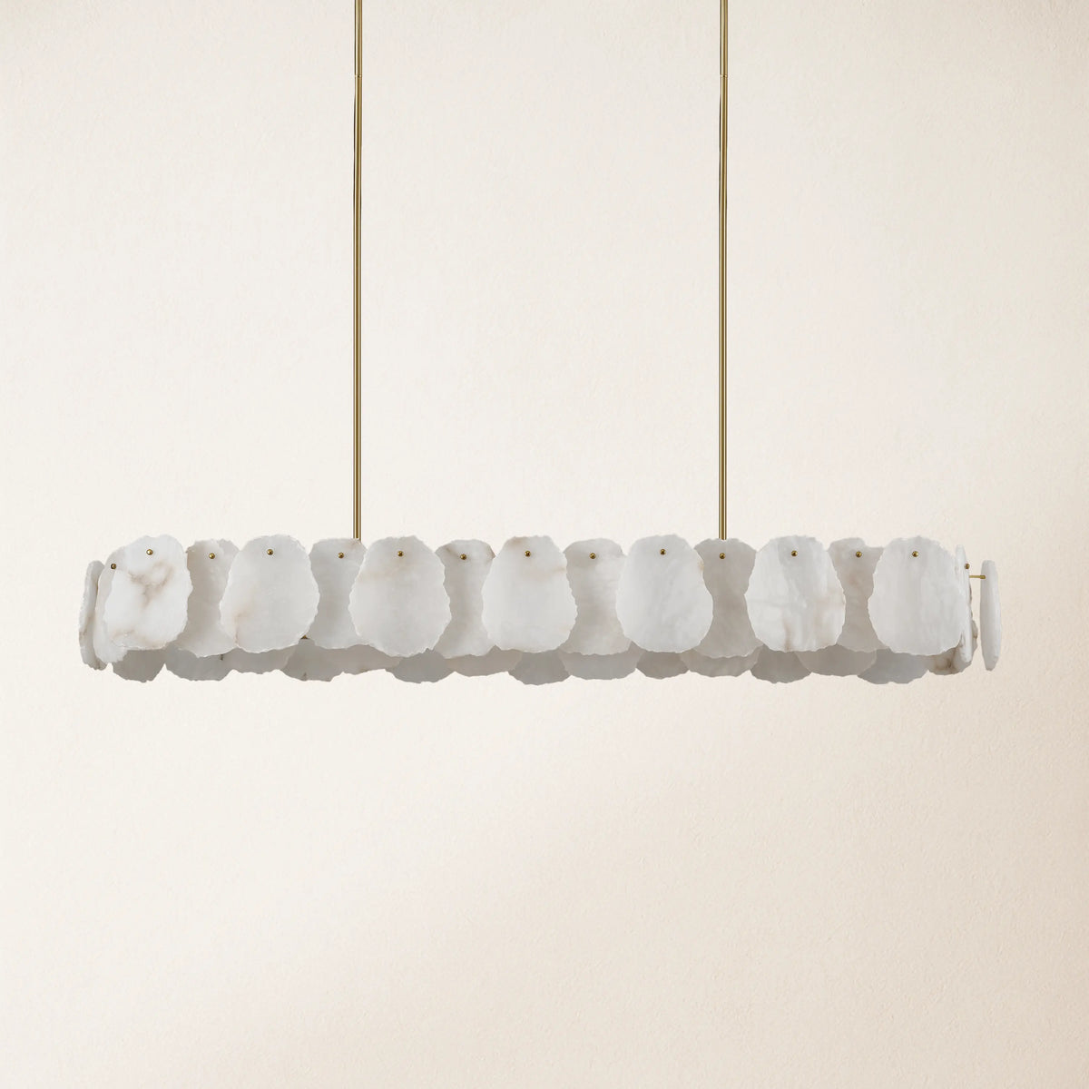 Moira Alabaster Oval Chandelier 58"W