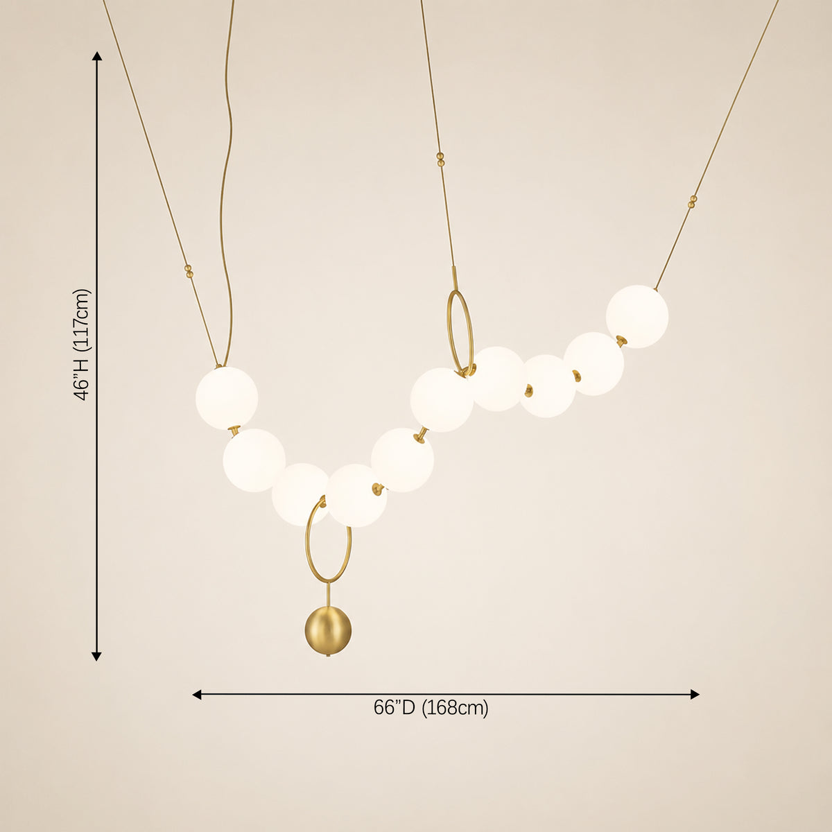 Celestine Necklace Glass Pendant