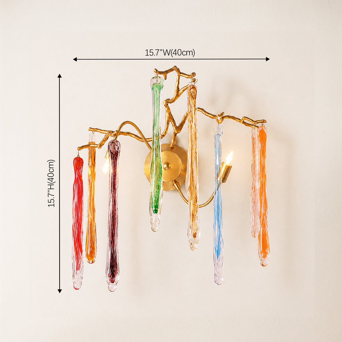 Nivalia Crystal Branch Wall Sconce