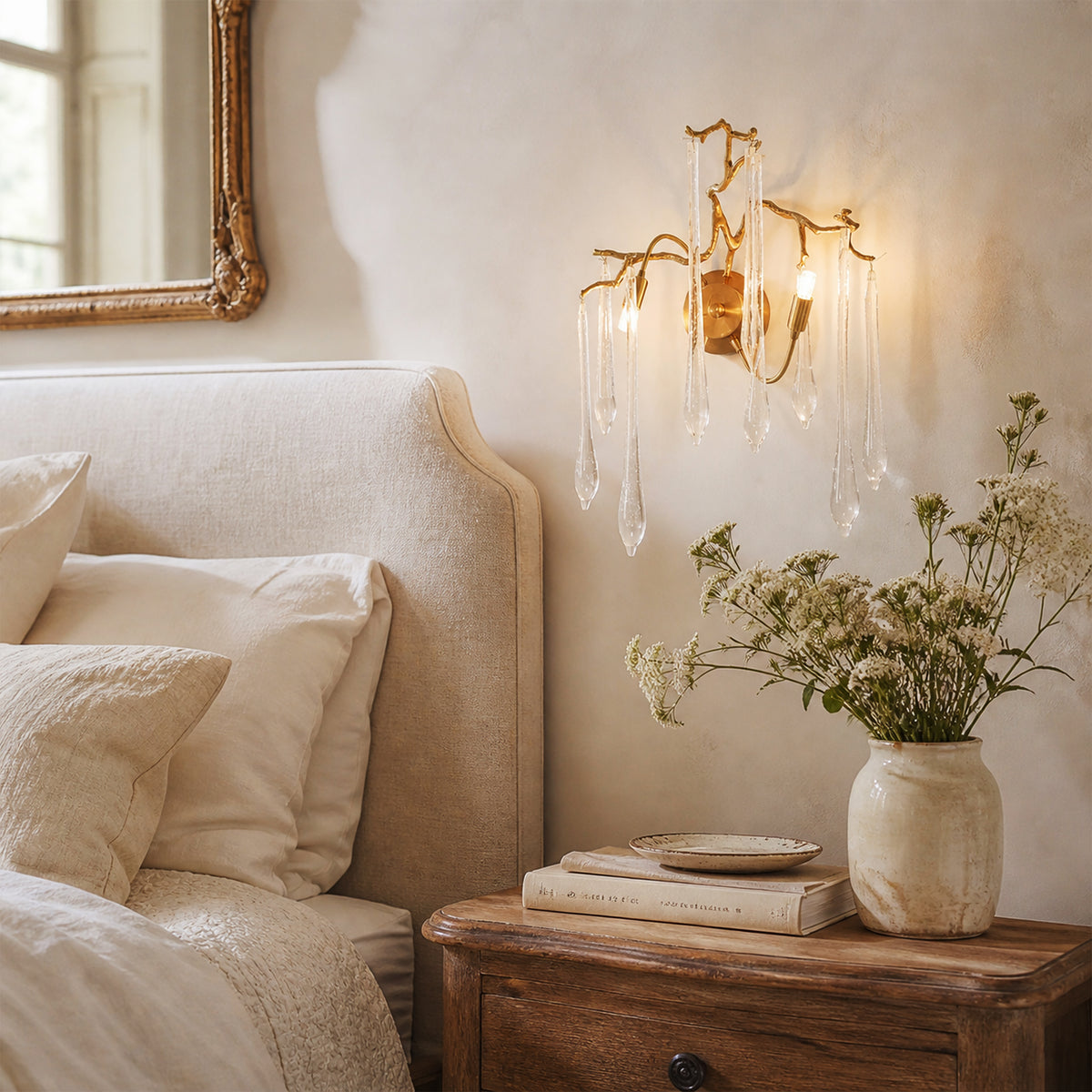 Nivalia Crystal Branch Wall Sconce