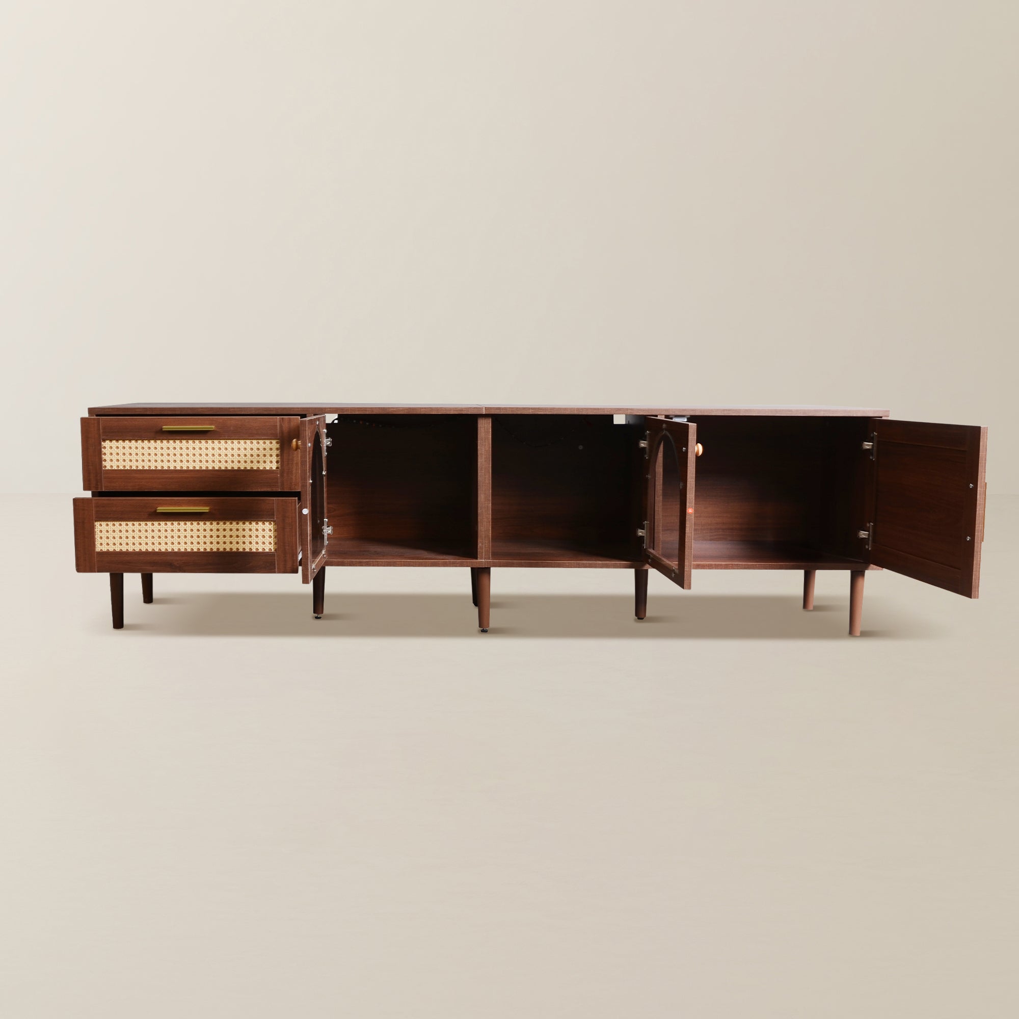 Nelo Rattan-inspired Media Console 70"