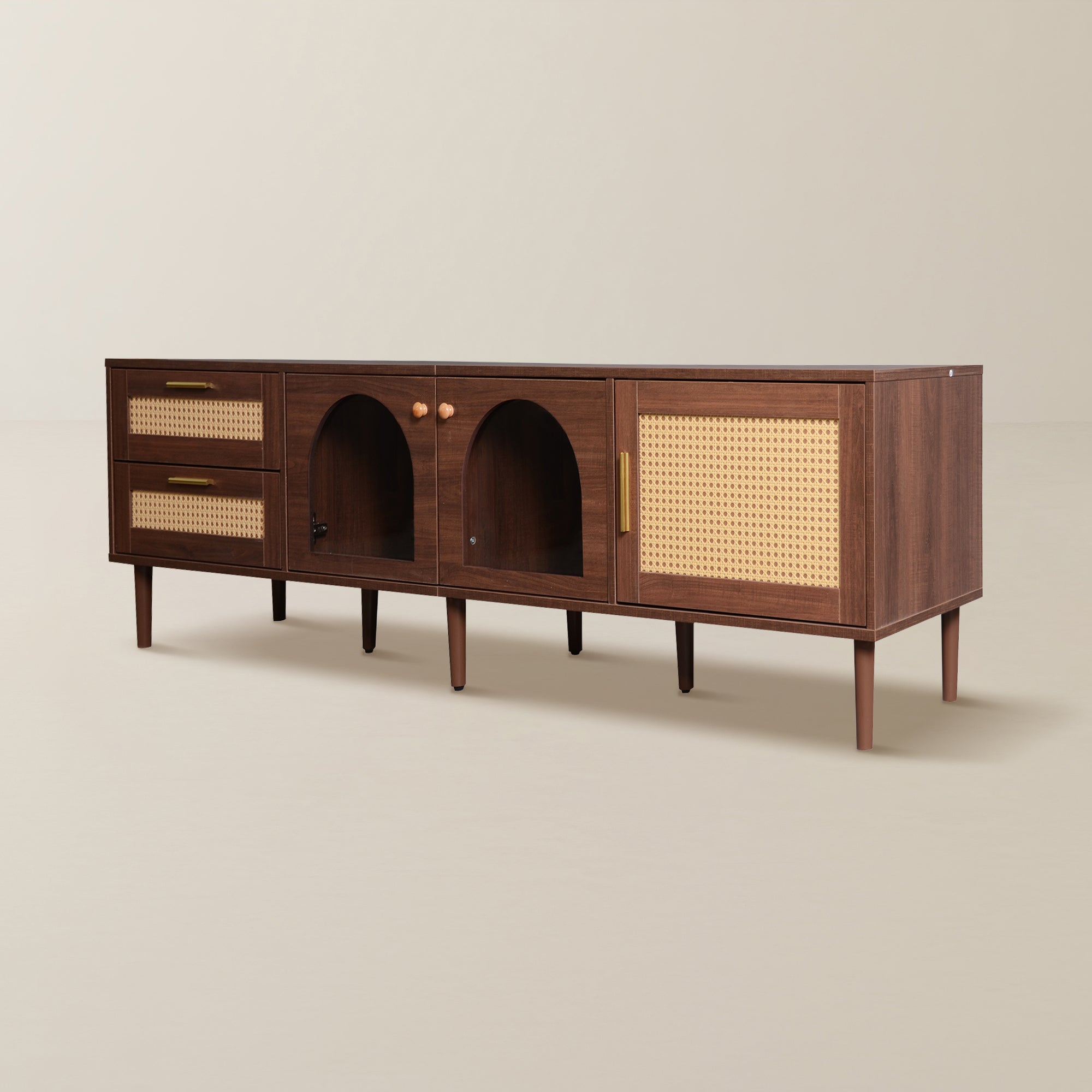 Nelo Rattan-inspired Media Console 70"