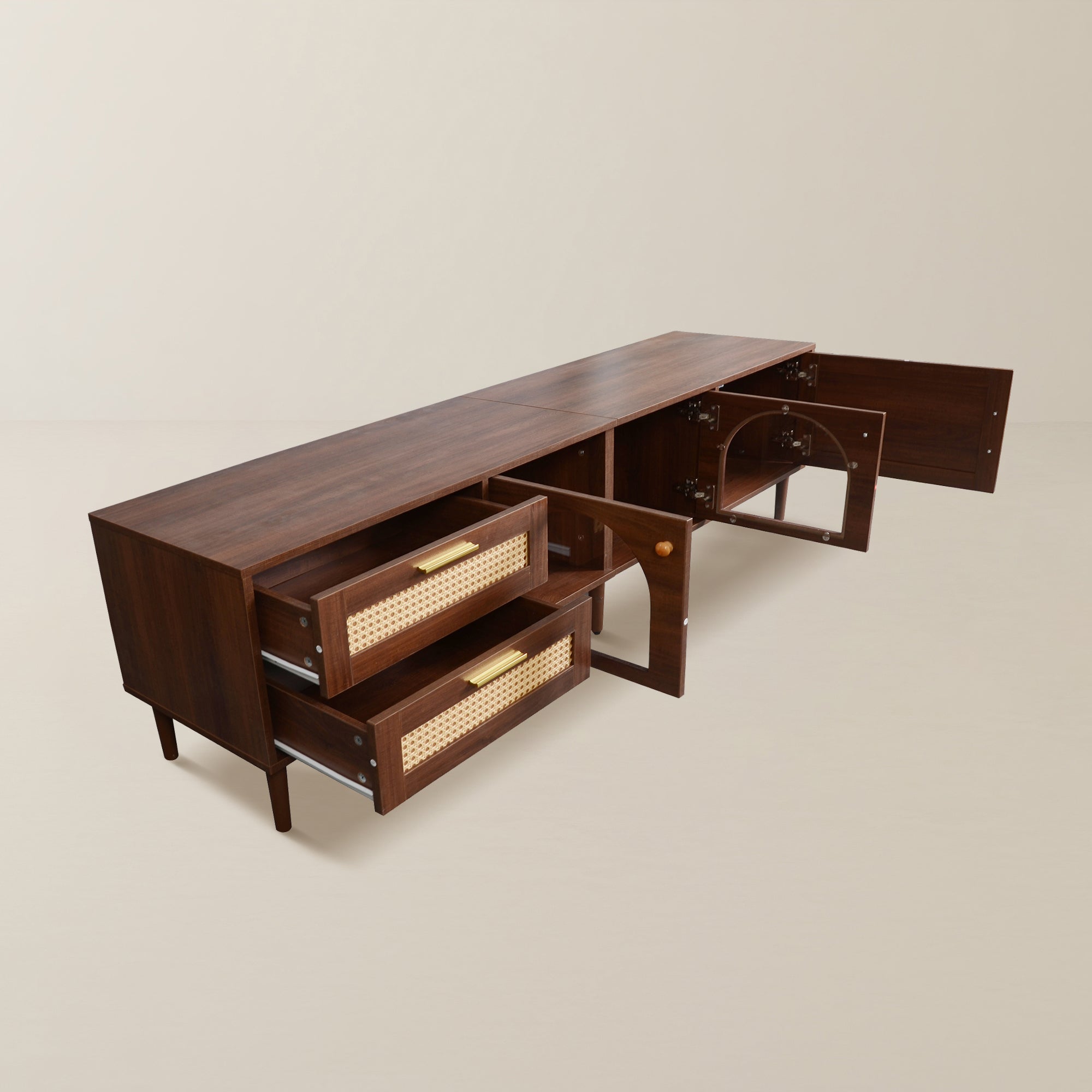 Nelo Rattan-inspired Media Console 70"