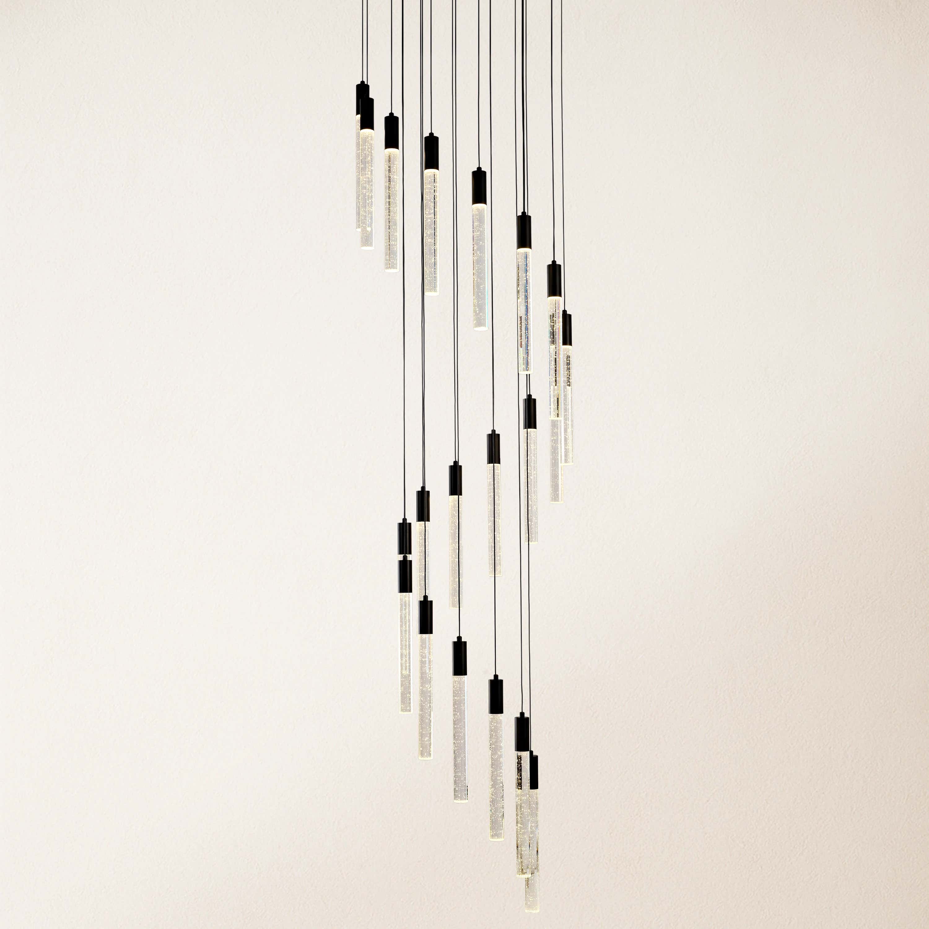 Nova Cascade High Ceiling Chandelier 20"D