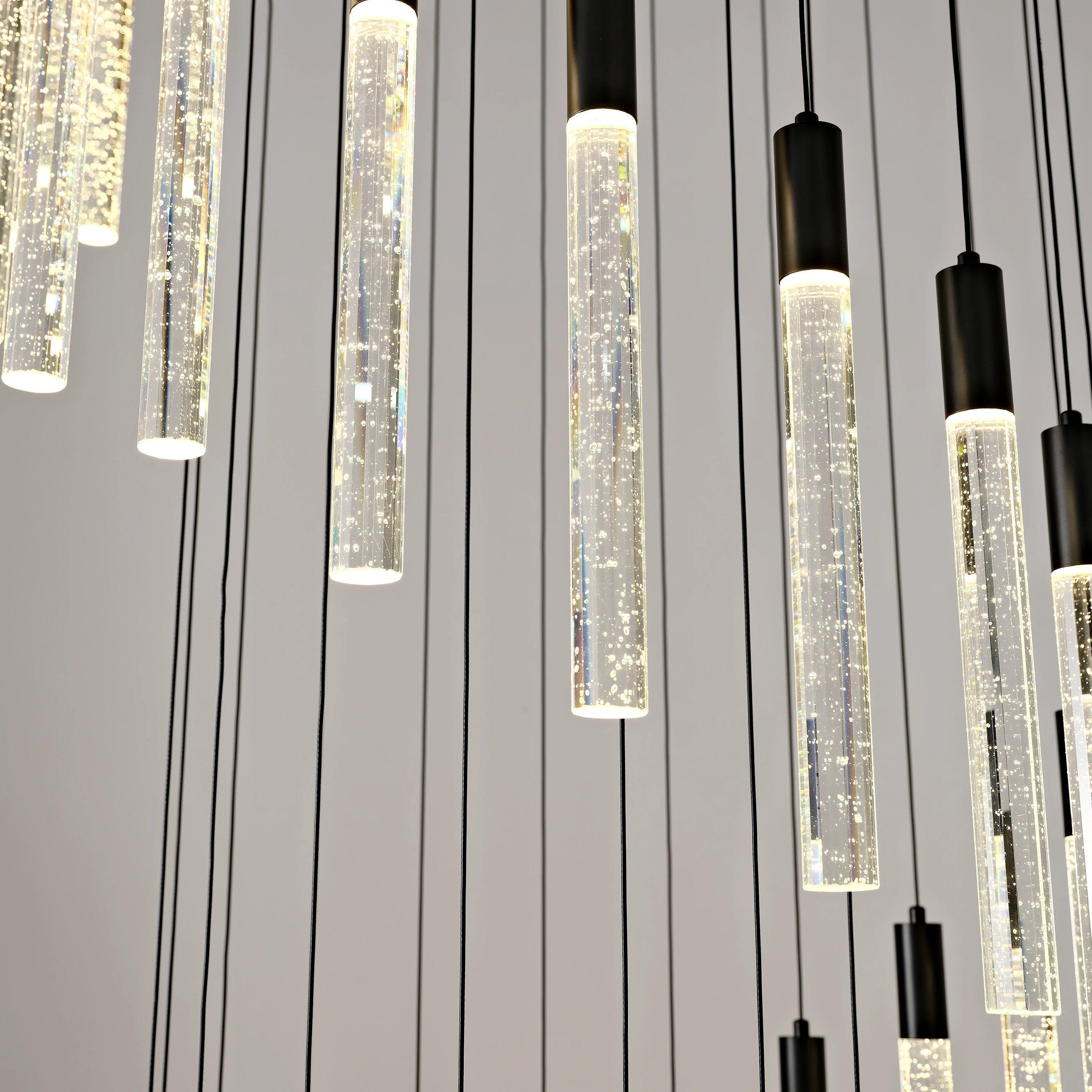 Nova Cascade Modern LED High Ceiling Chandelier 24"D