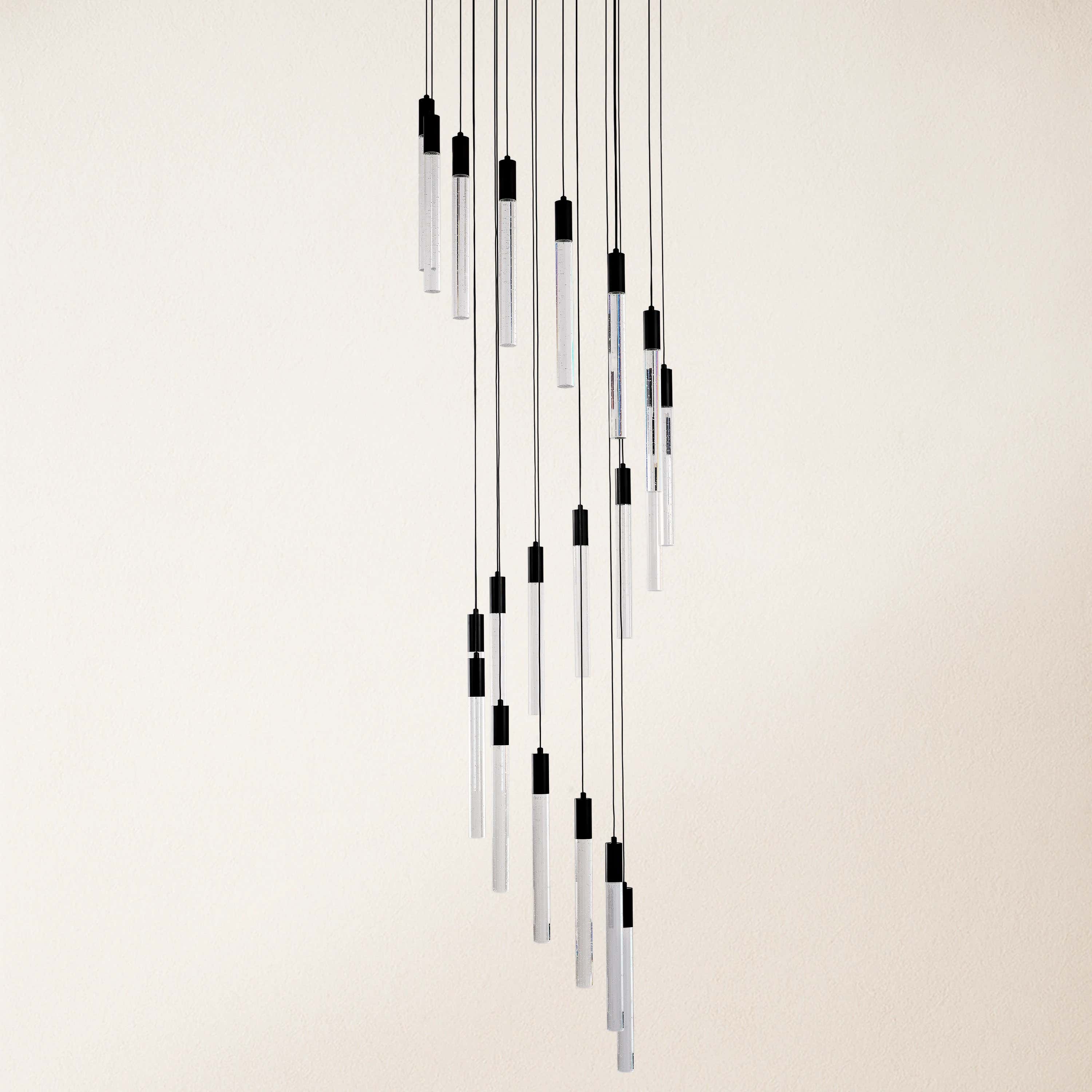 Nova Cascade High Ceiling Chandelier 20"D