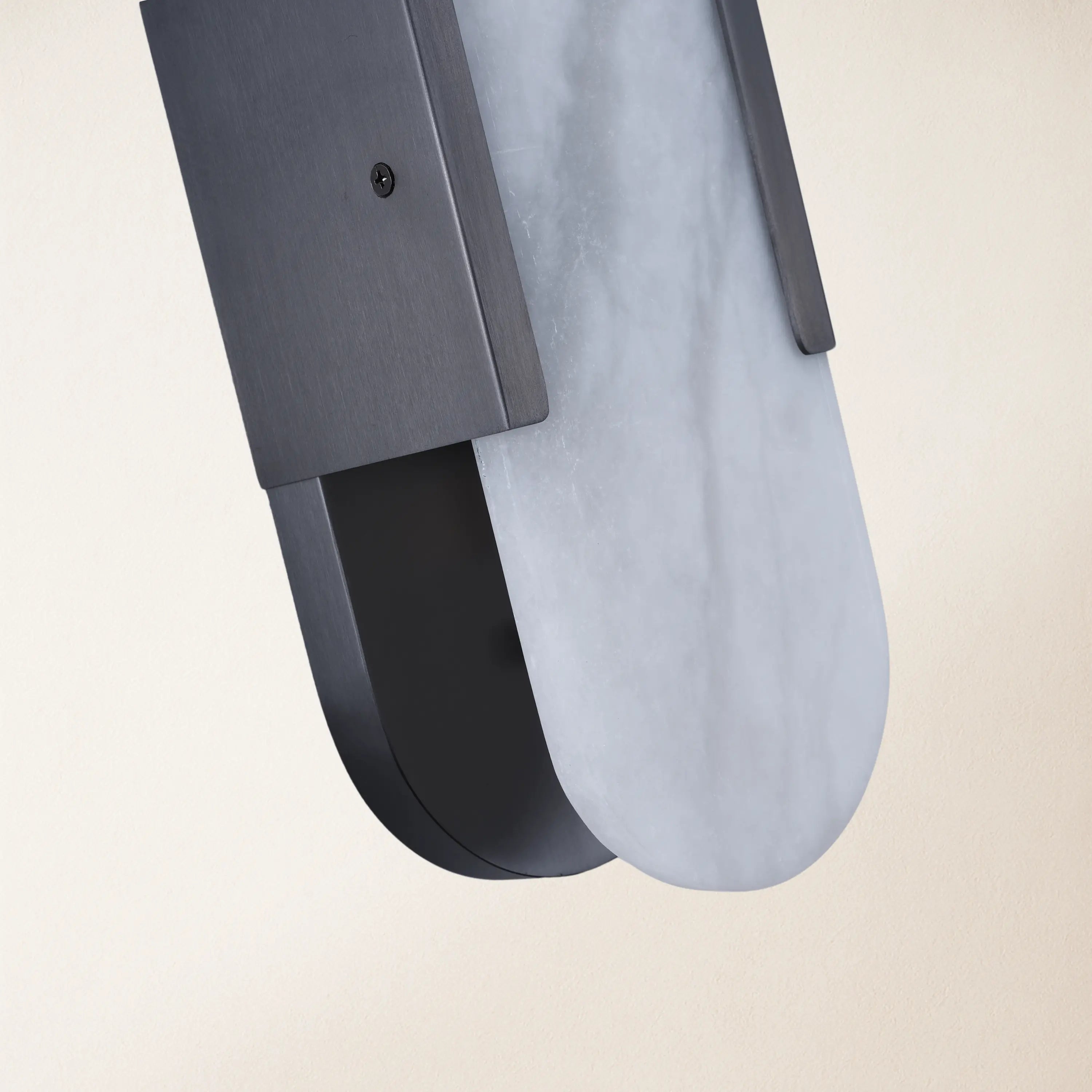 OpalEdge Alabaster Oval Wall Sconce 13.8"H