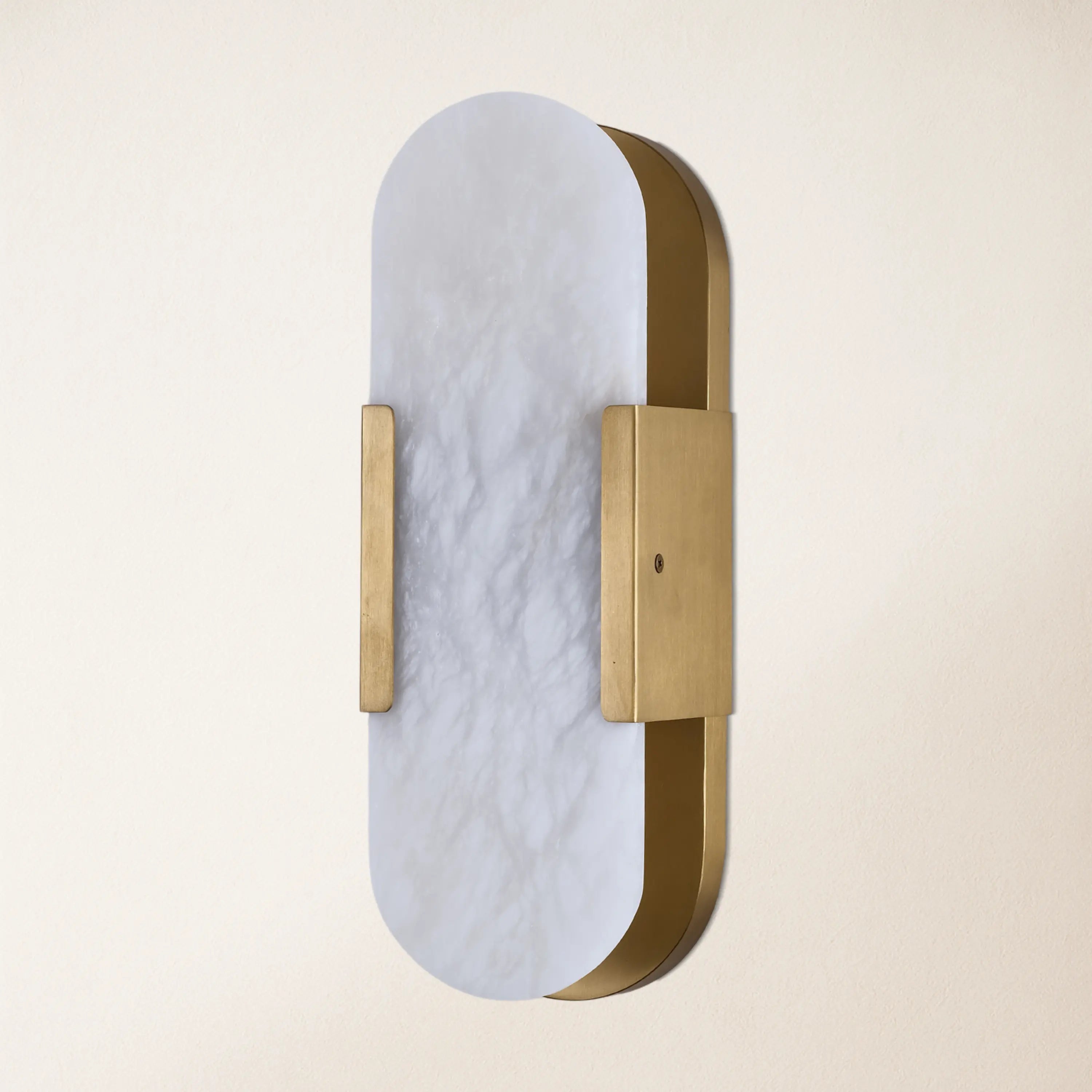 OpalEdge Alabaster Oval Wall Sconce 13.8"H