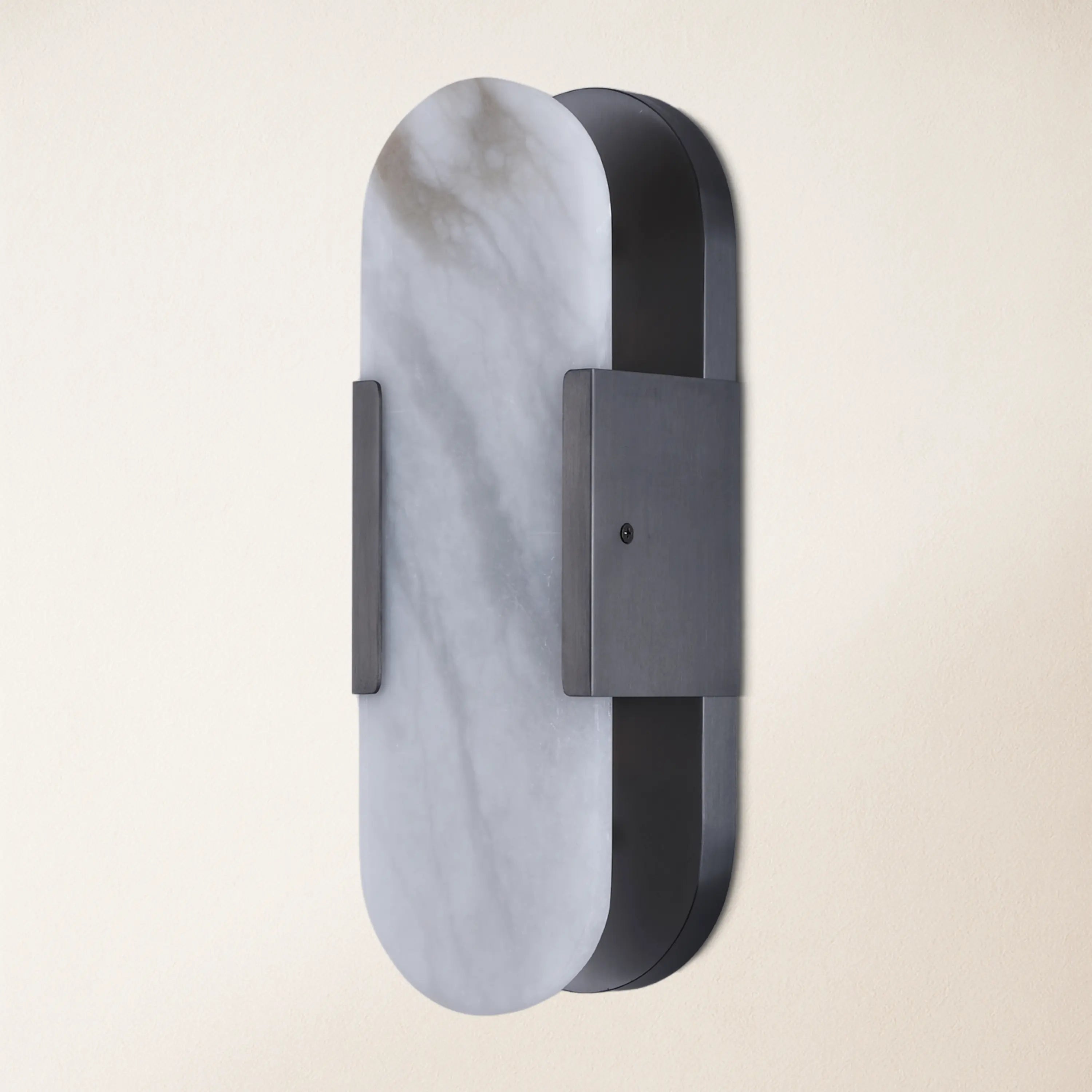 OpalEdge Alabaster Oval Wall Sconce 13.8"H