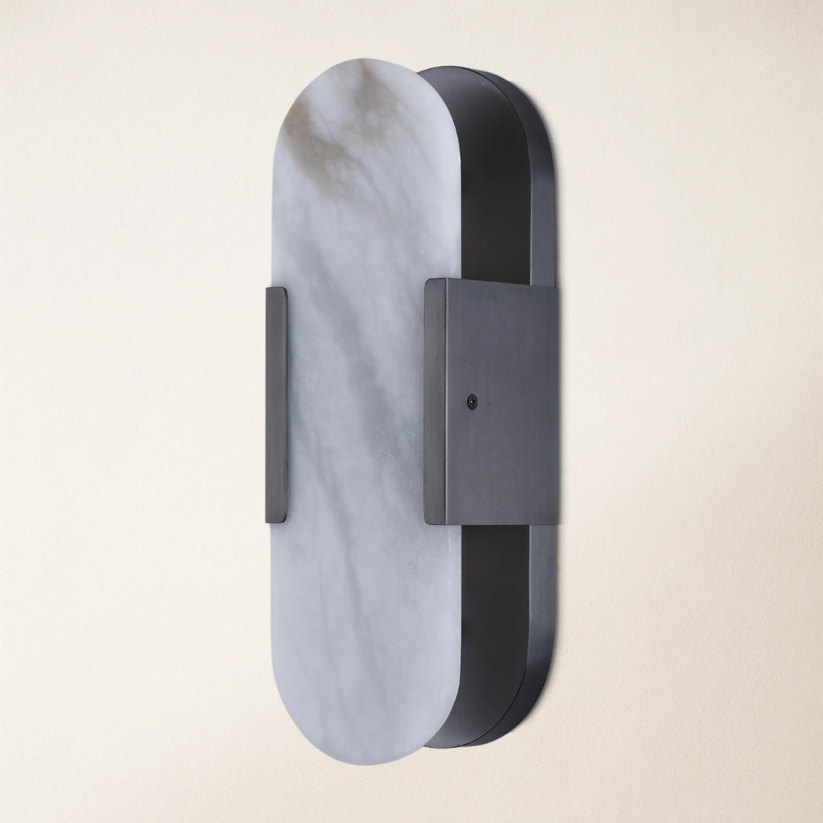 OpalEdge Alabaster Oval Wall Sconce 14"H