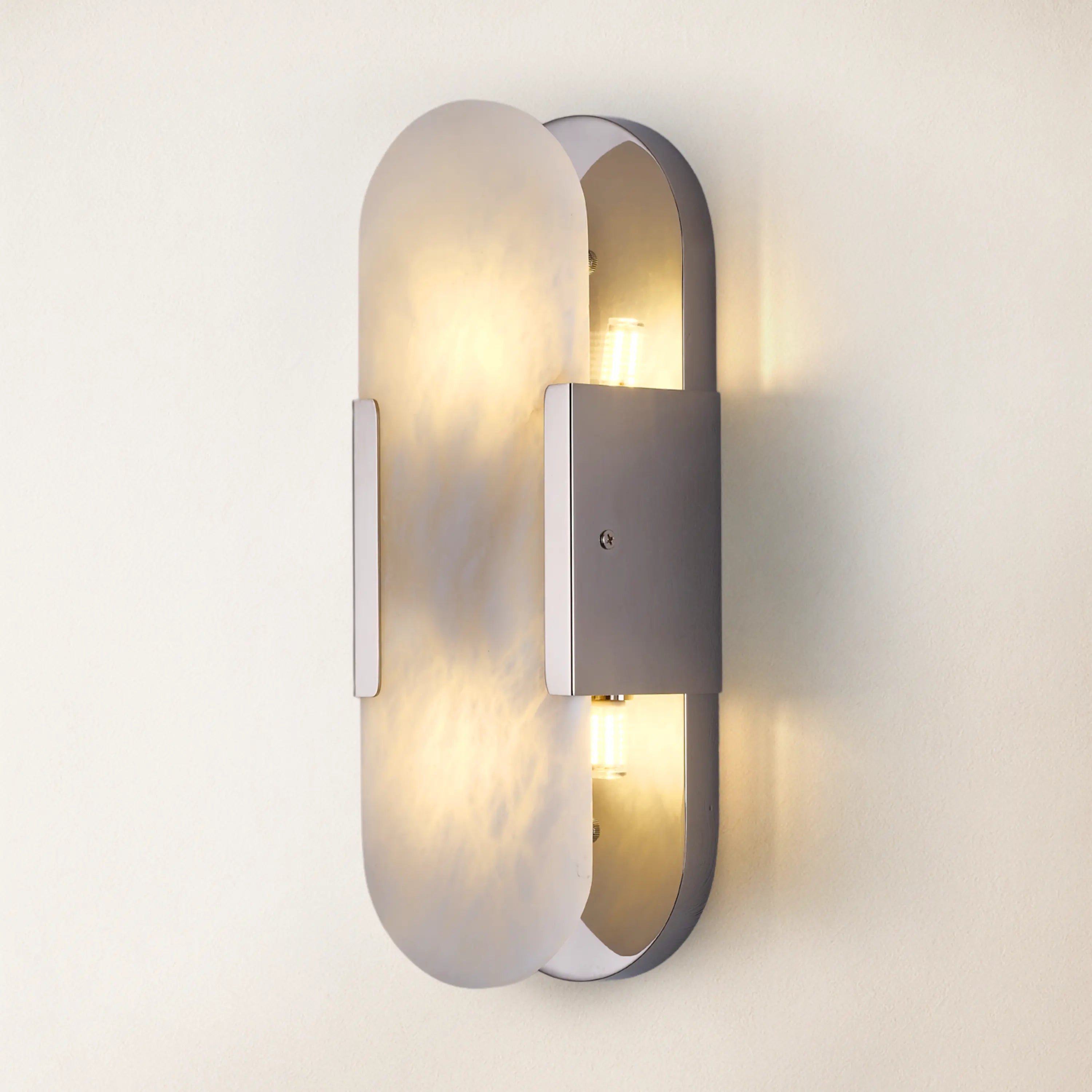 OpalEdge Alabaster Oval Wall Sconce 13.8"H
