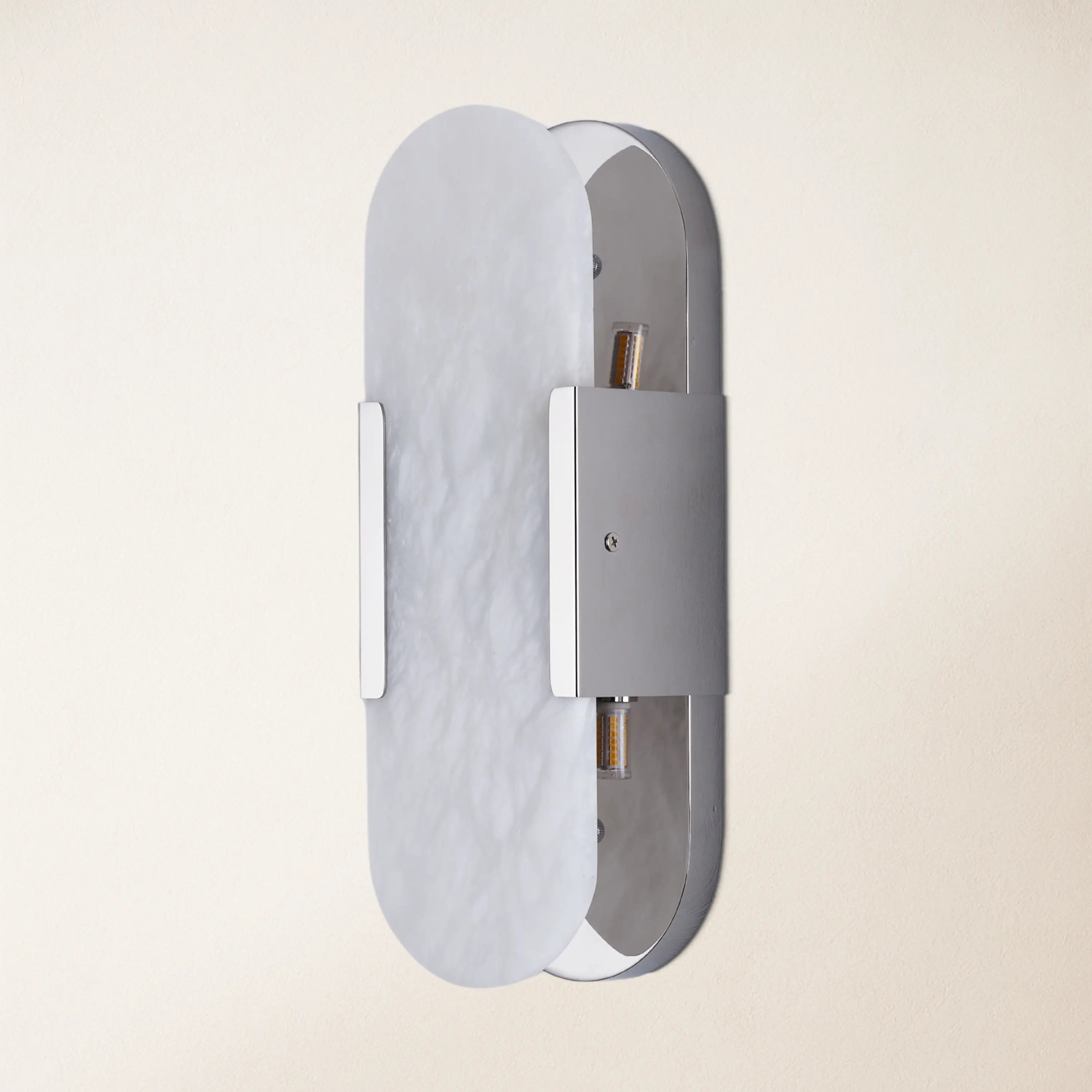 OpalEdge Alabaster Oval Wall Sconce 13.8"H