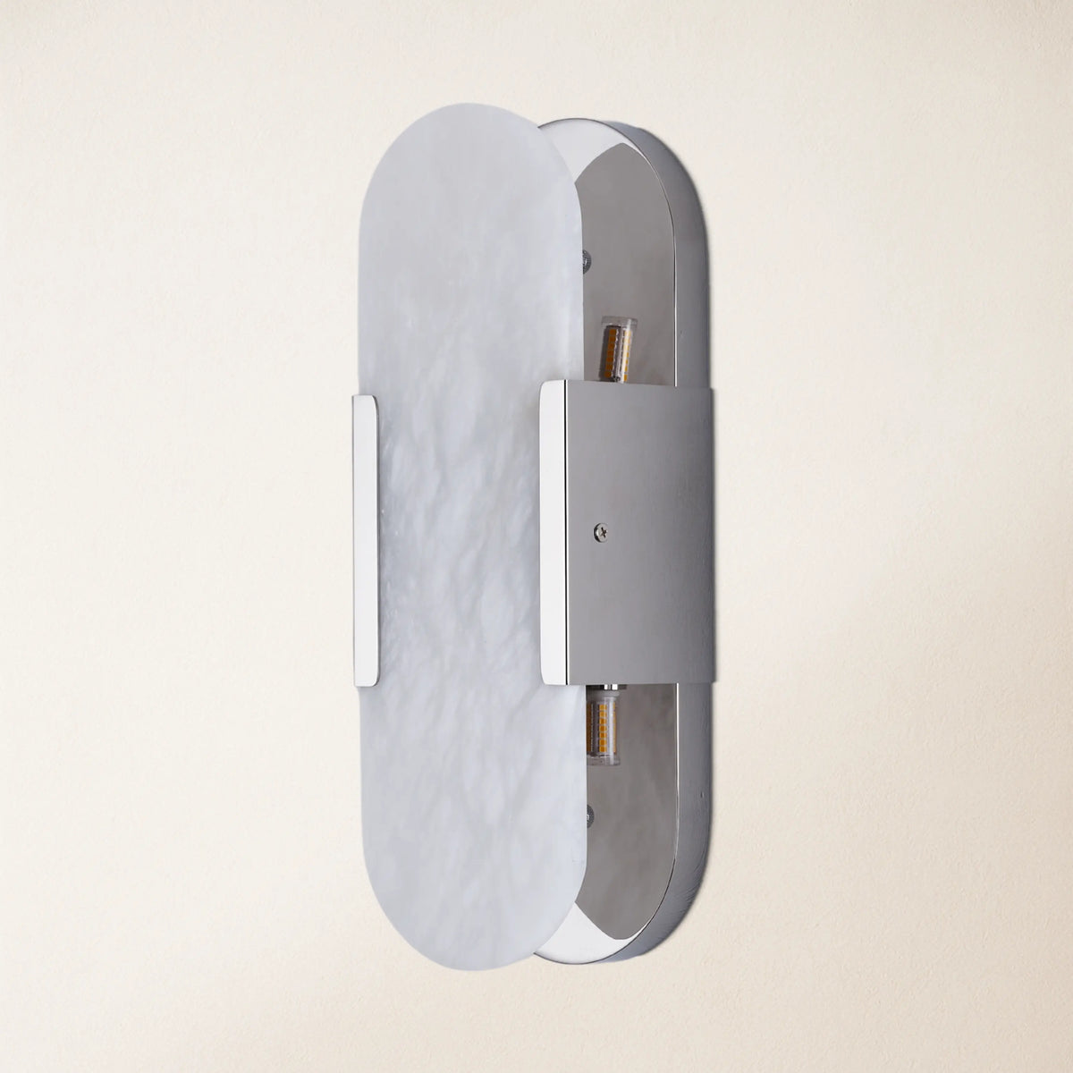 OpalEdge Alabaster Oval Wall Sconce 14"H