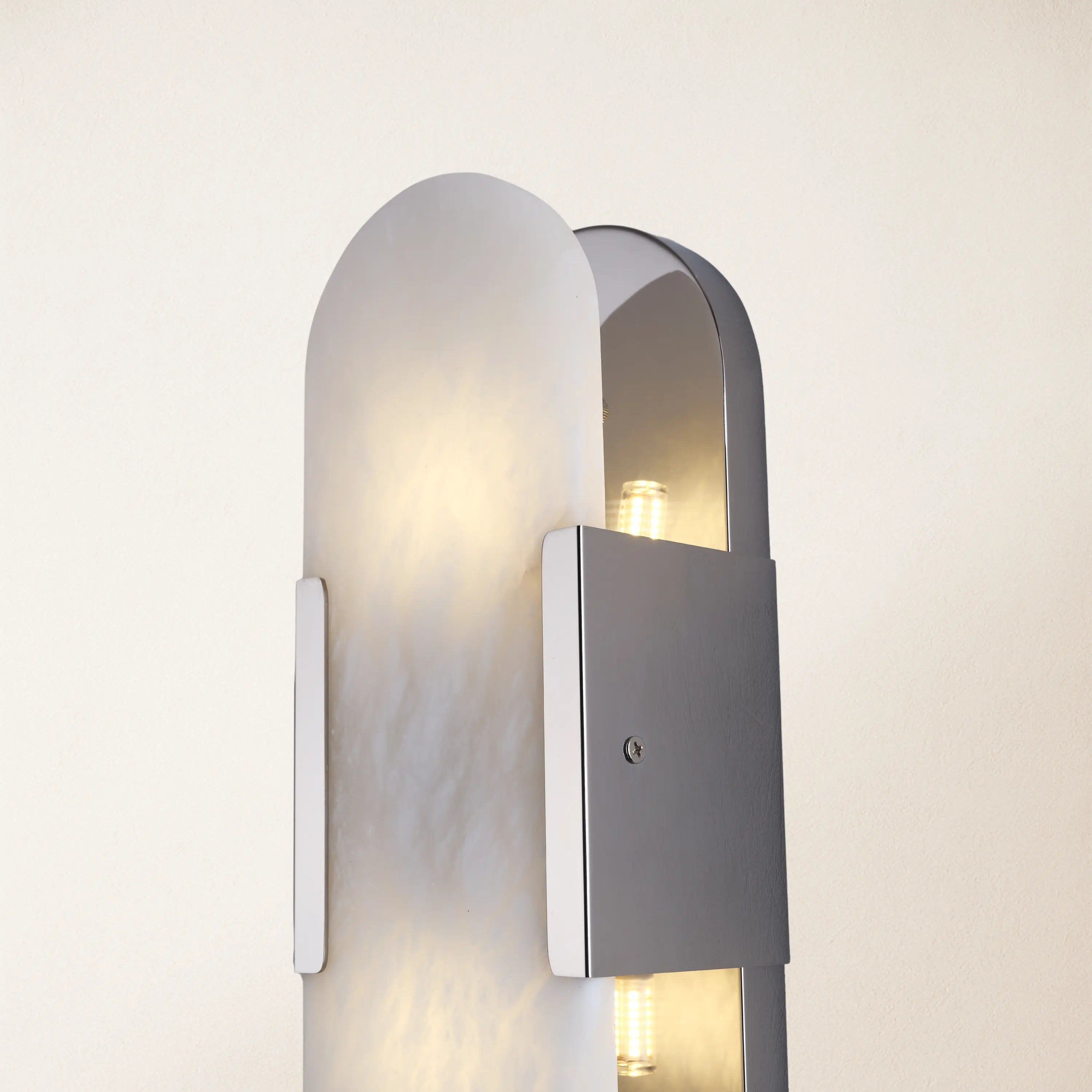 OpalEdge Alabaster Oval Wall Sconce 13.8"H