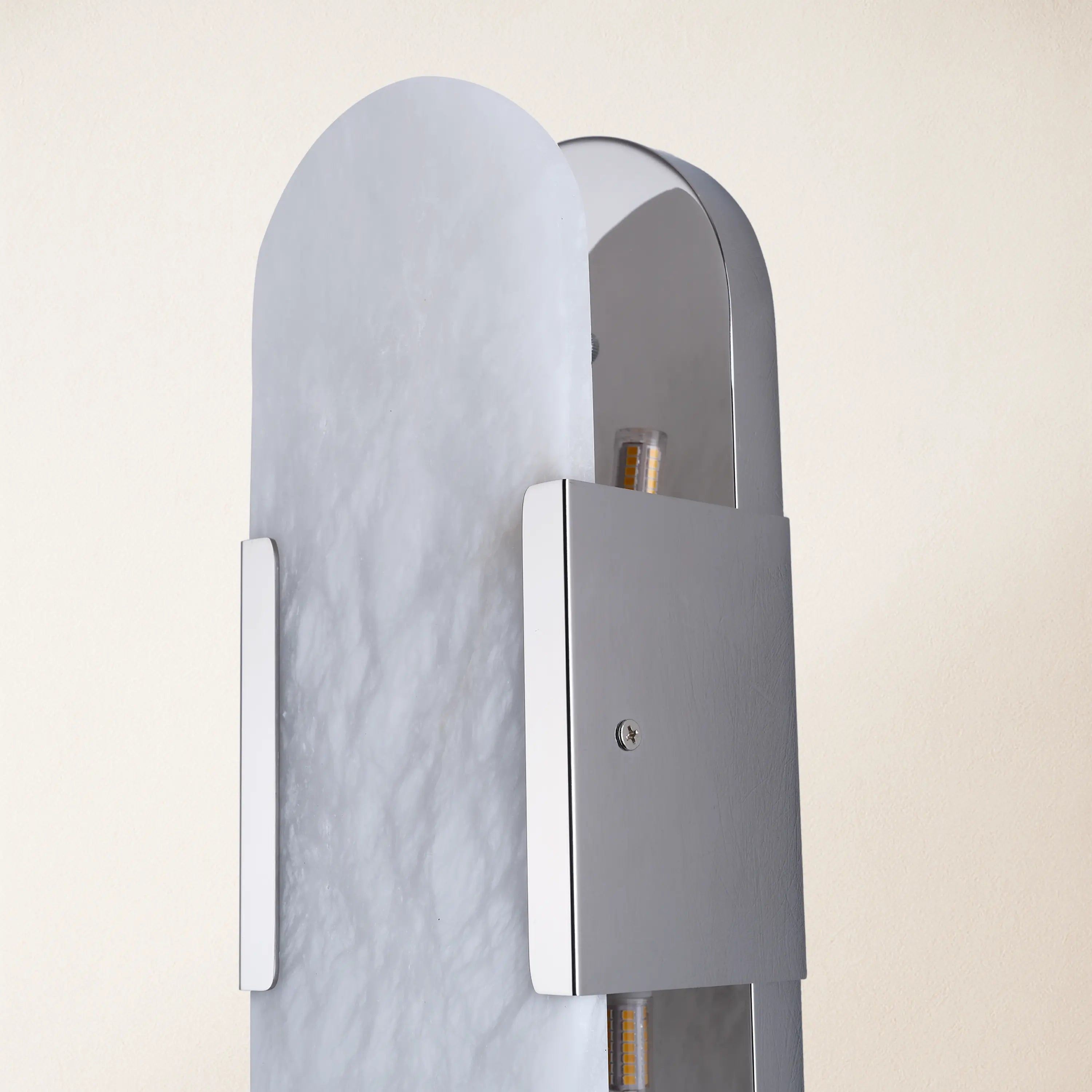 OpalEdge Alabaster Oval Wall Sconce 13.8"H