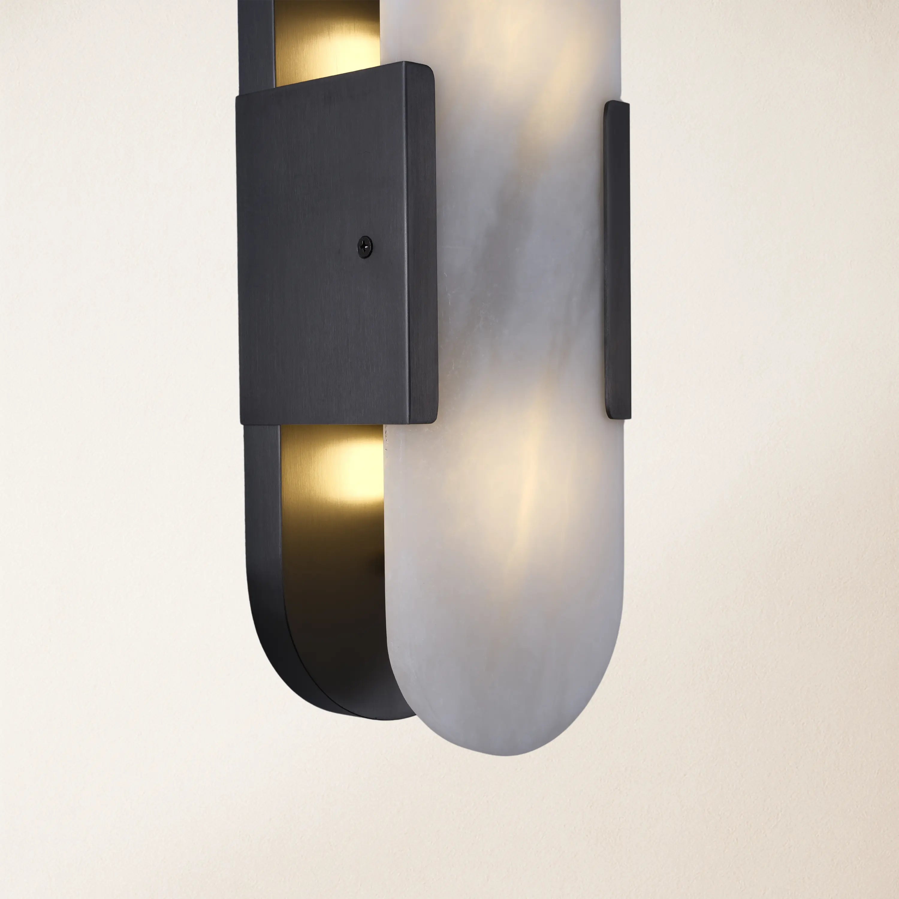OpalEdge Alabaster Oval Wall Sconce 13.8"H
