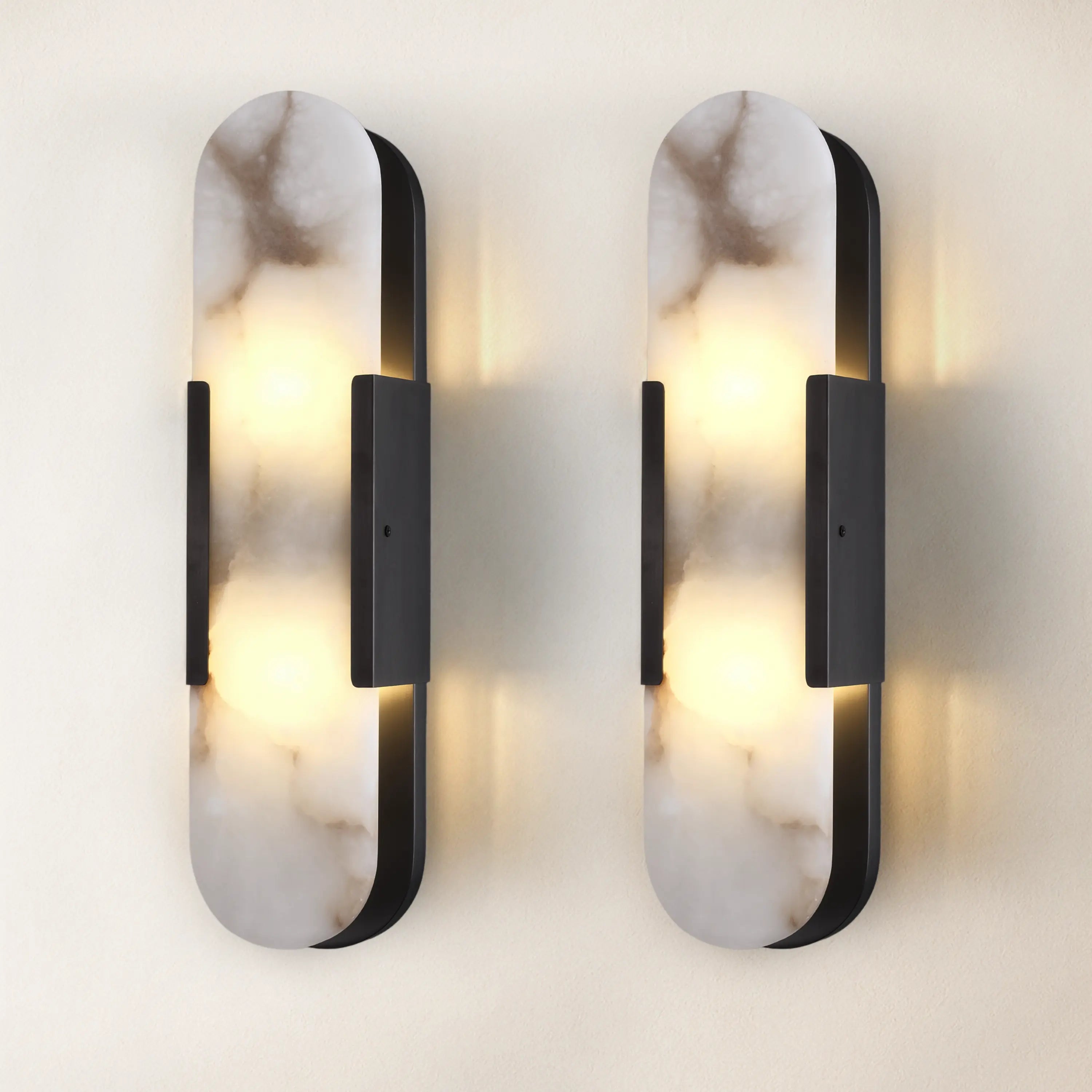 OpalEdge Alabaster Oval Wall Sconce 19.7"H