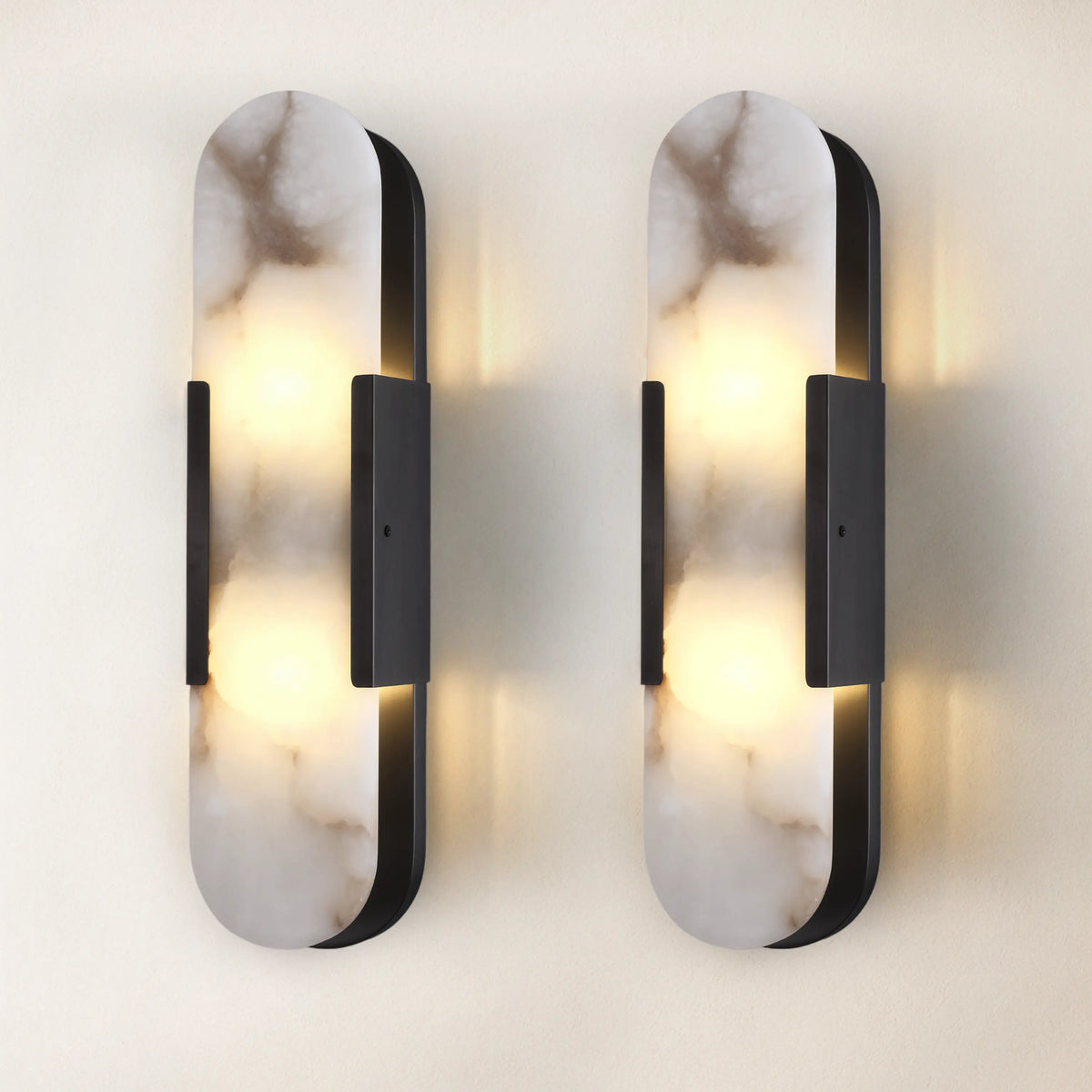 OpalEdge Alabaster Oval Wall Sconce 20"H