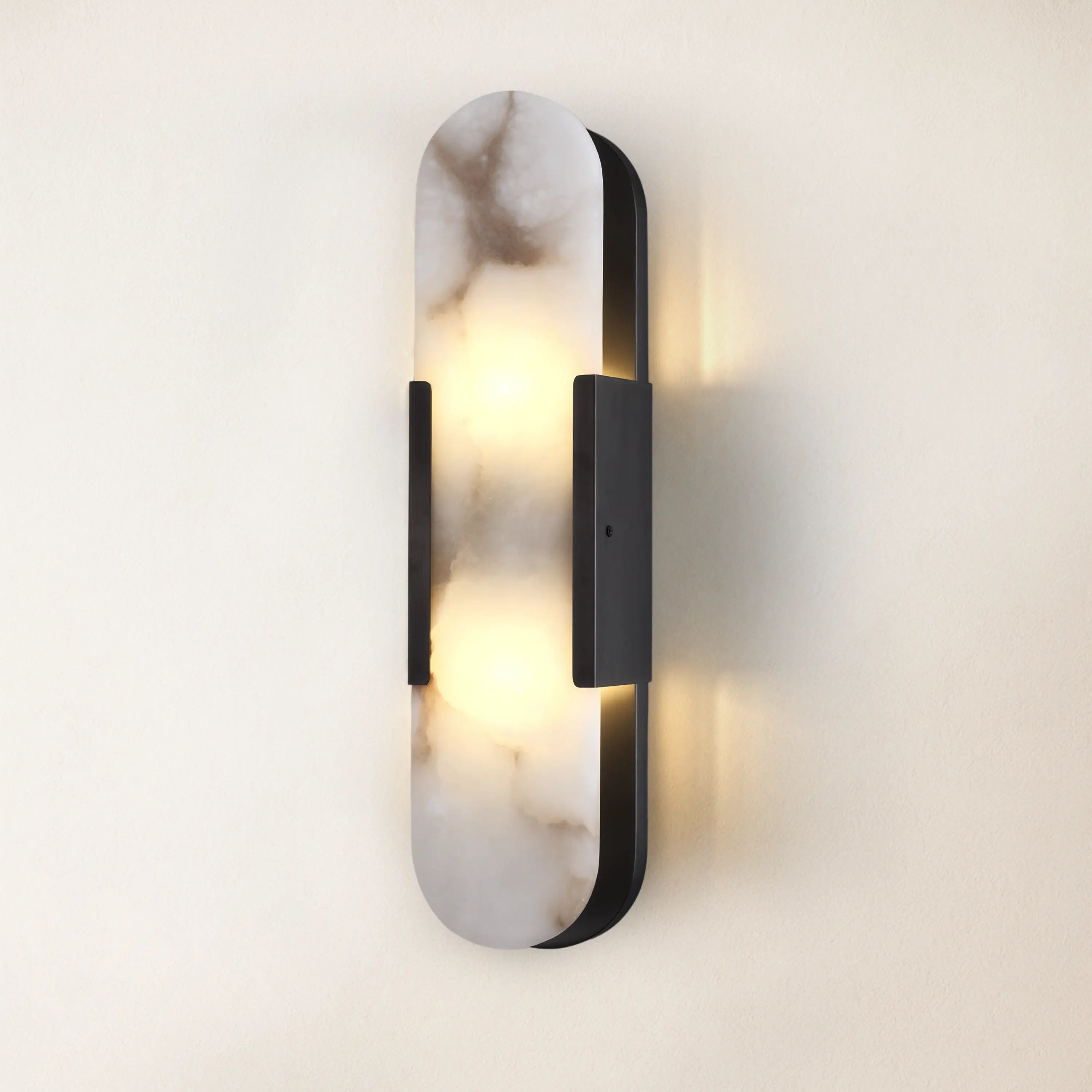 OpalEdge Alabaster Oval Wall Sconce 19.7"H