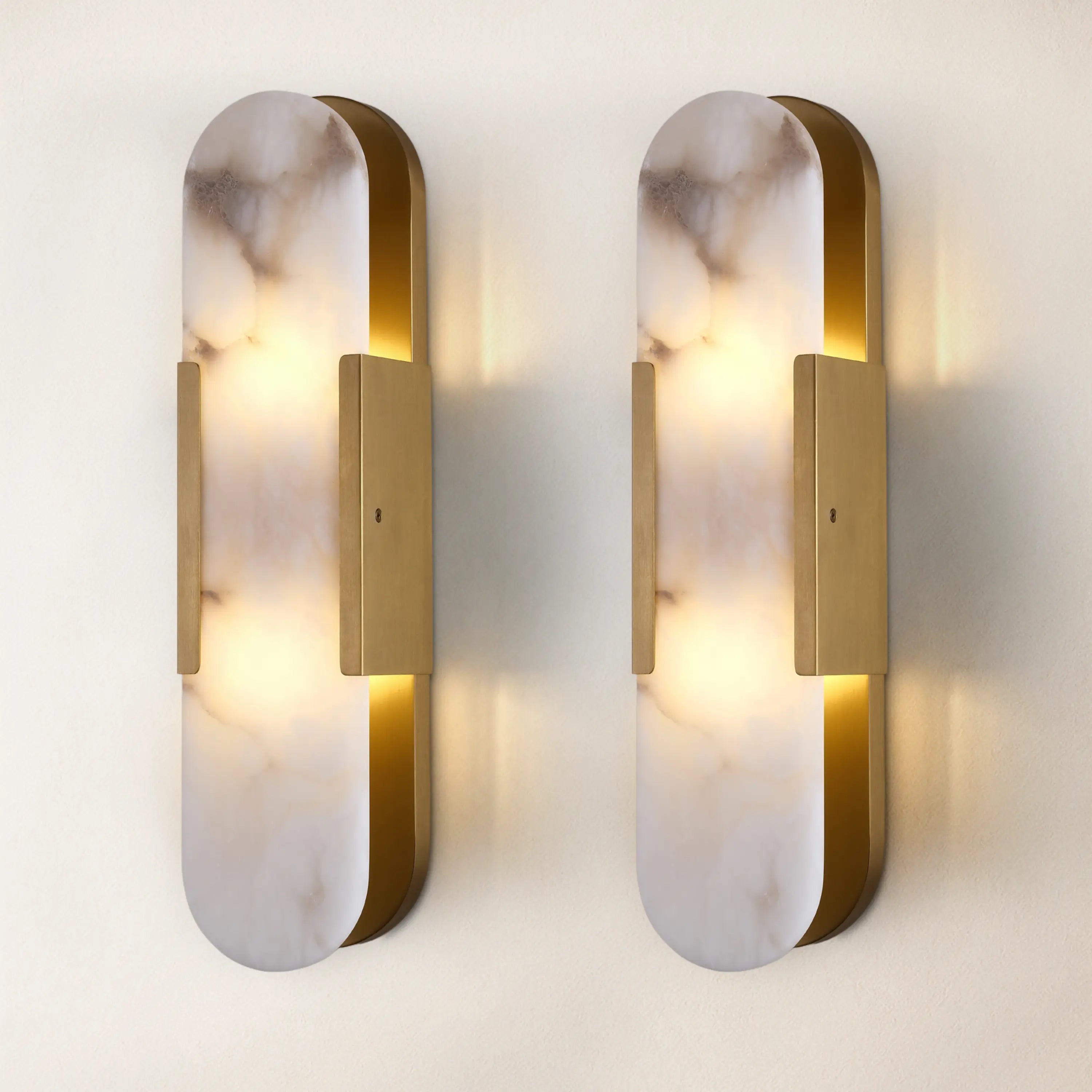 OpalEdge Alabaster Oval Wall Sconce 19.7"H