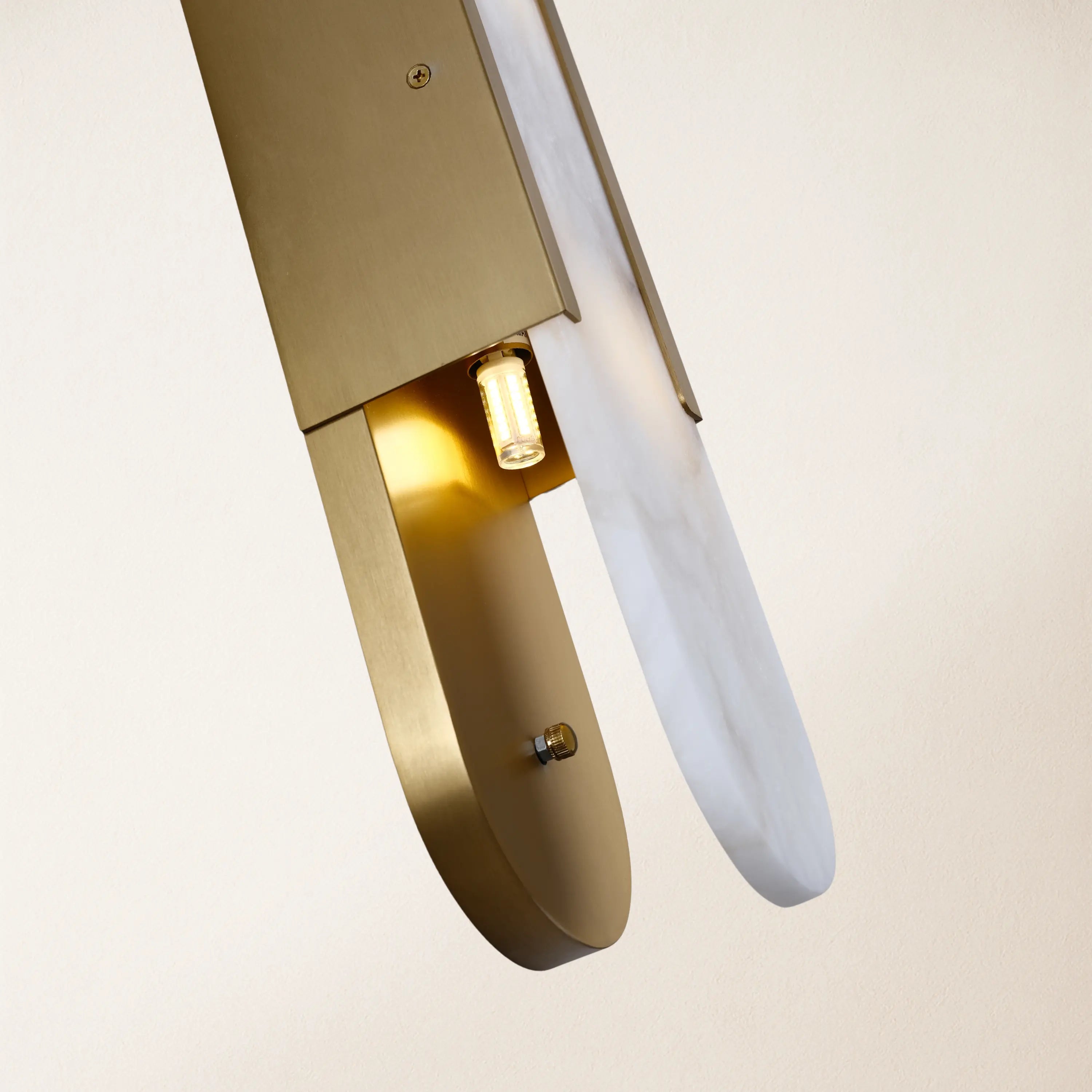 OpalEdge Alabaster Oval Wall Sconce 19.7"H
