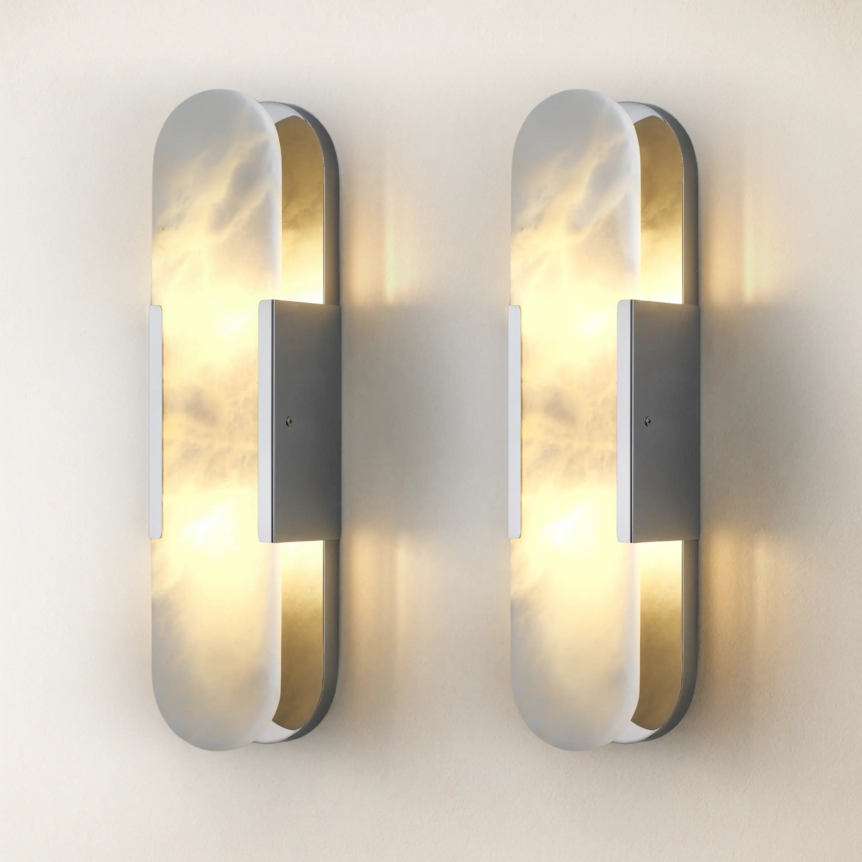 OpalEdge Alabaster Oval Wall Sconce 19.7"H