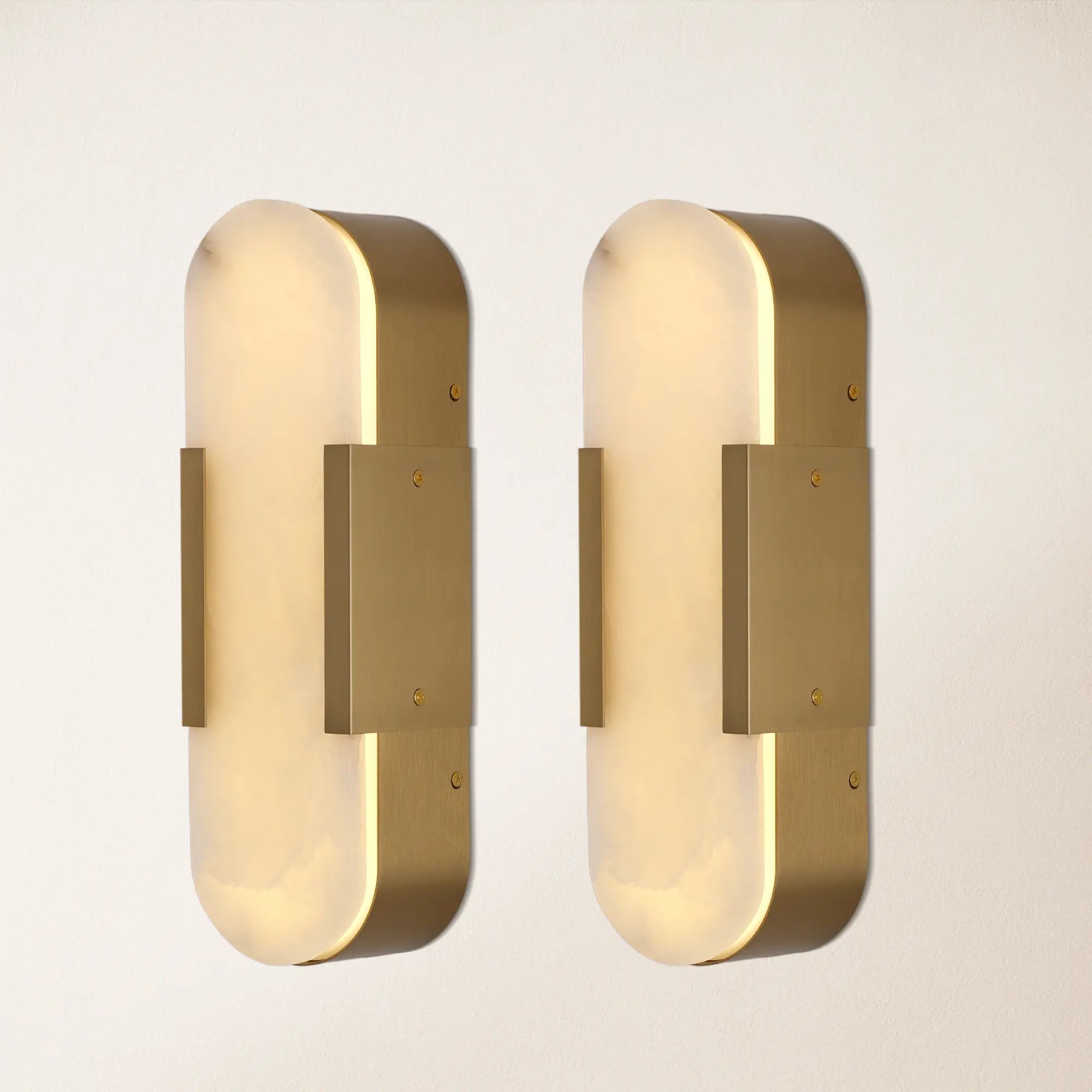 OpalEdge Alabaster Wall Sconce 13.8"H