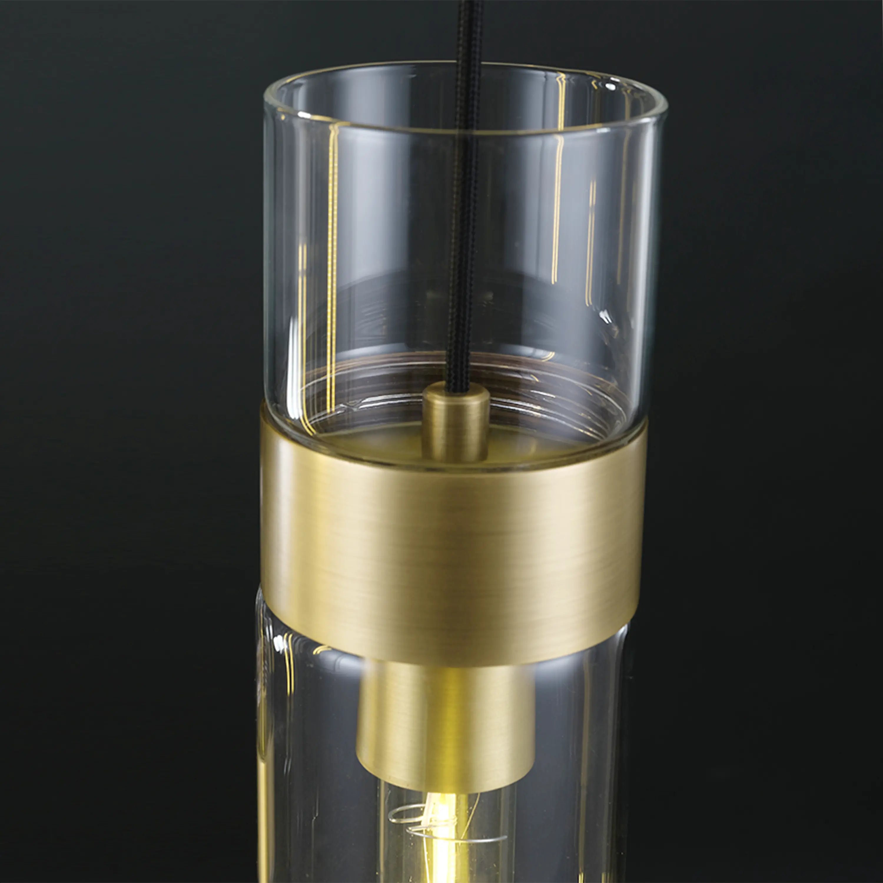 Cylora Glass Tube Pendant 4"H