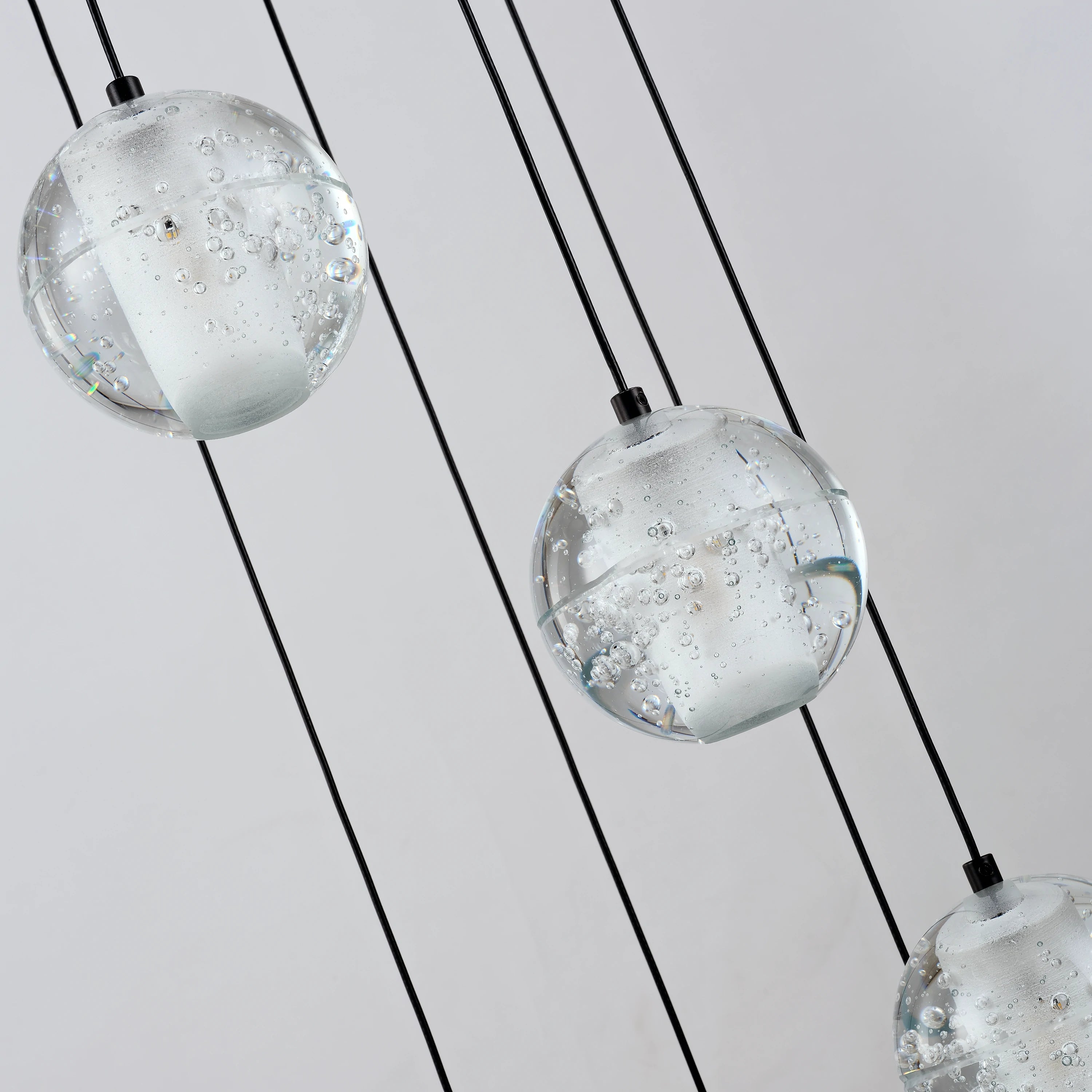 Pearl Ball Ceiling Round Chandelier 20"D