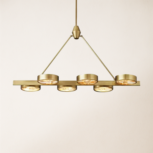 Armlo Rectangle Crystal Chandelier 54"W