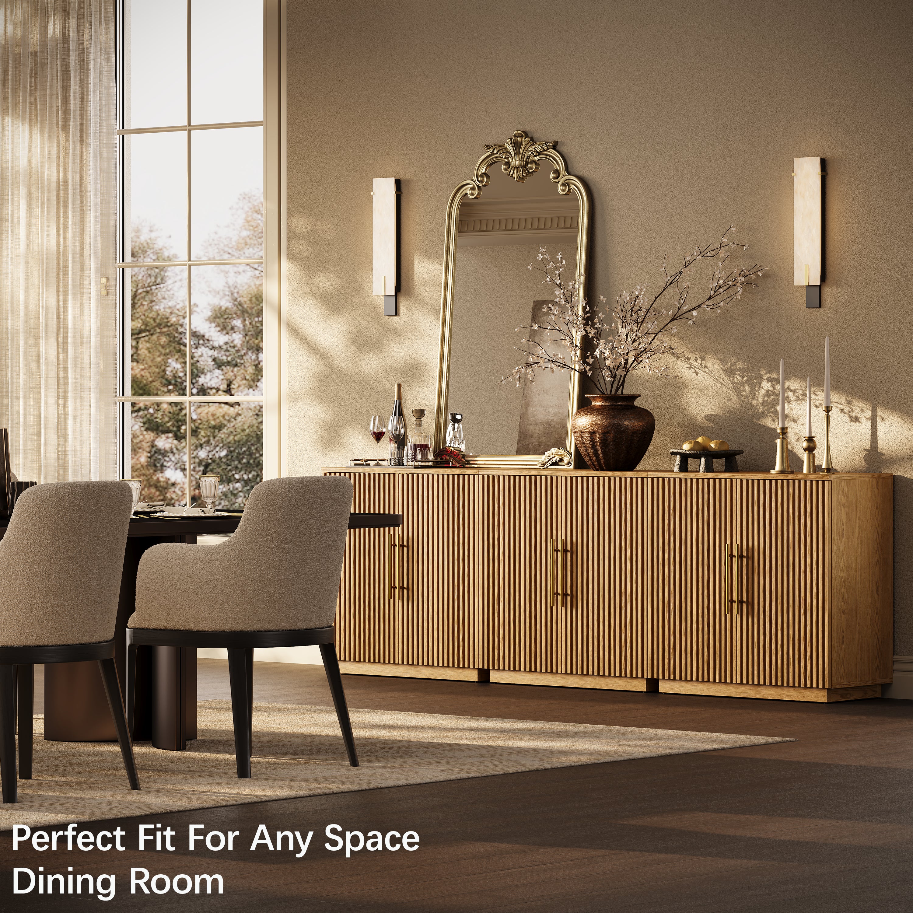 Holt 126″ Oak Media Console(Set of 4)